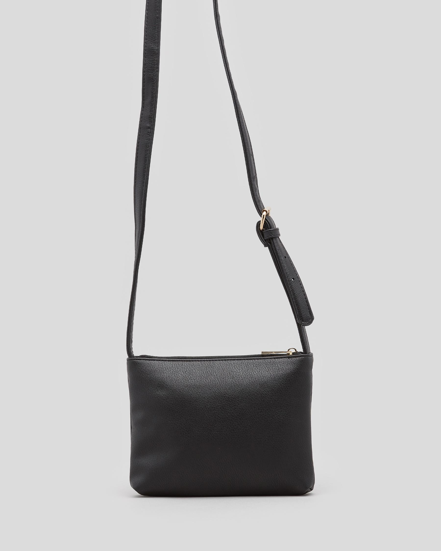 Rusty Trisector Crossbody Bag Black