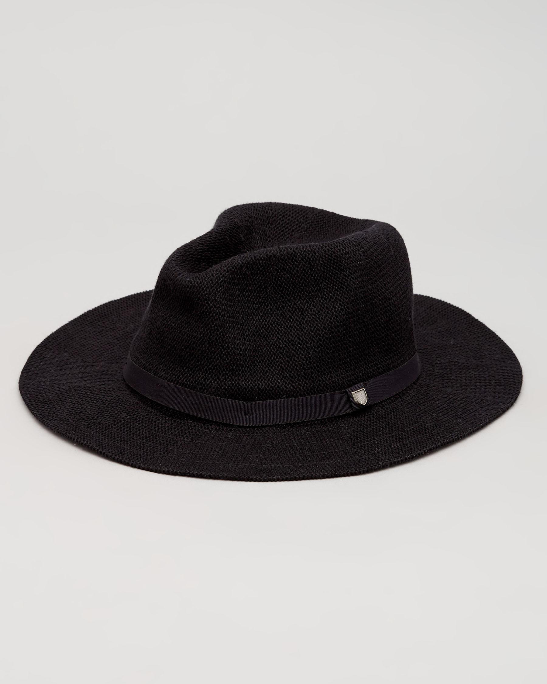 Brixton Messer Knit Fedora In Black 