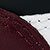 White/black/deep Bordeaux