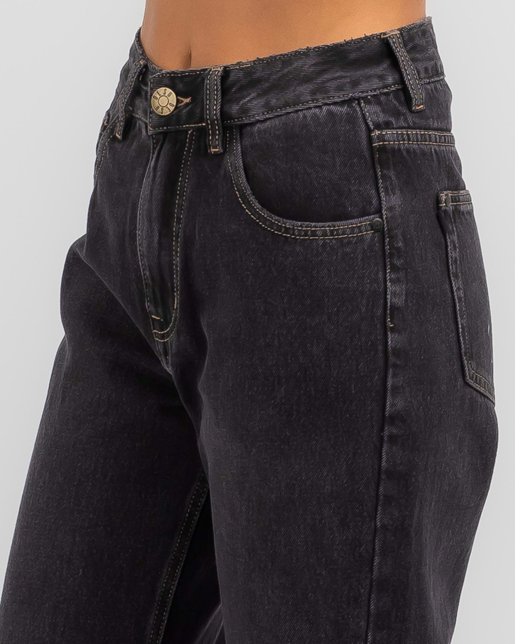 DESU Jagger Jeans In Washed Black - Fast Shipping & Easy Returns - City ...