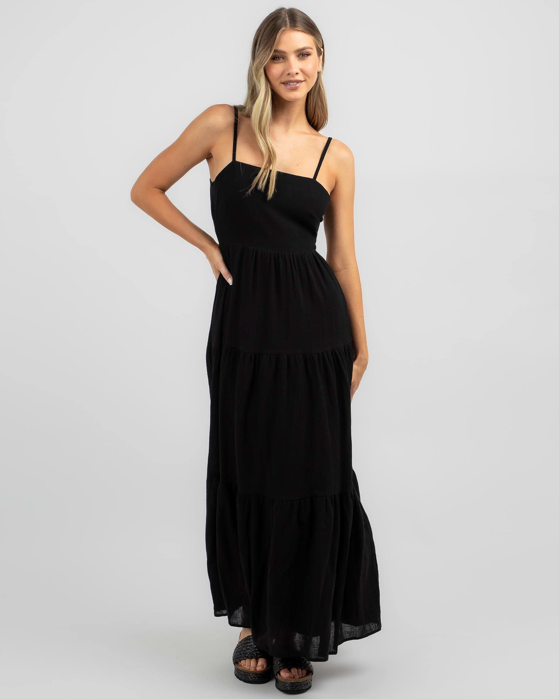 Shop Mooloola Dusk Maxi Dress In Black - Fast Shipping & Easy Returns ...