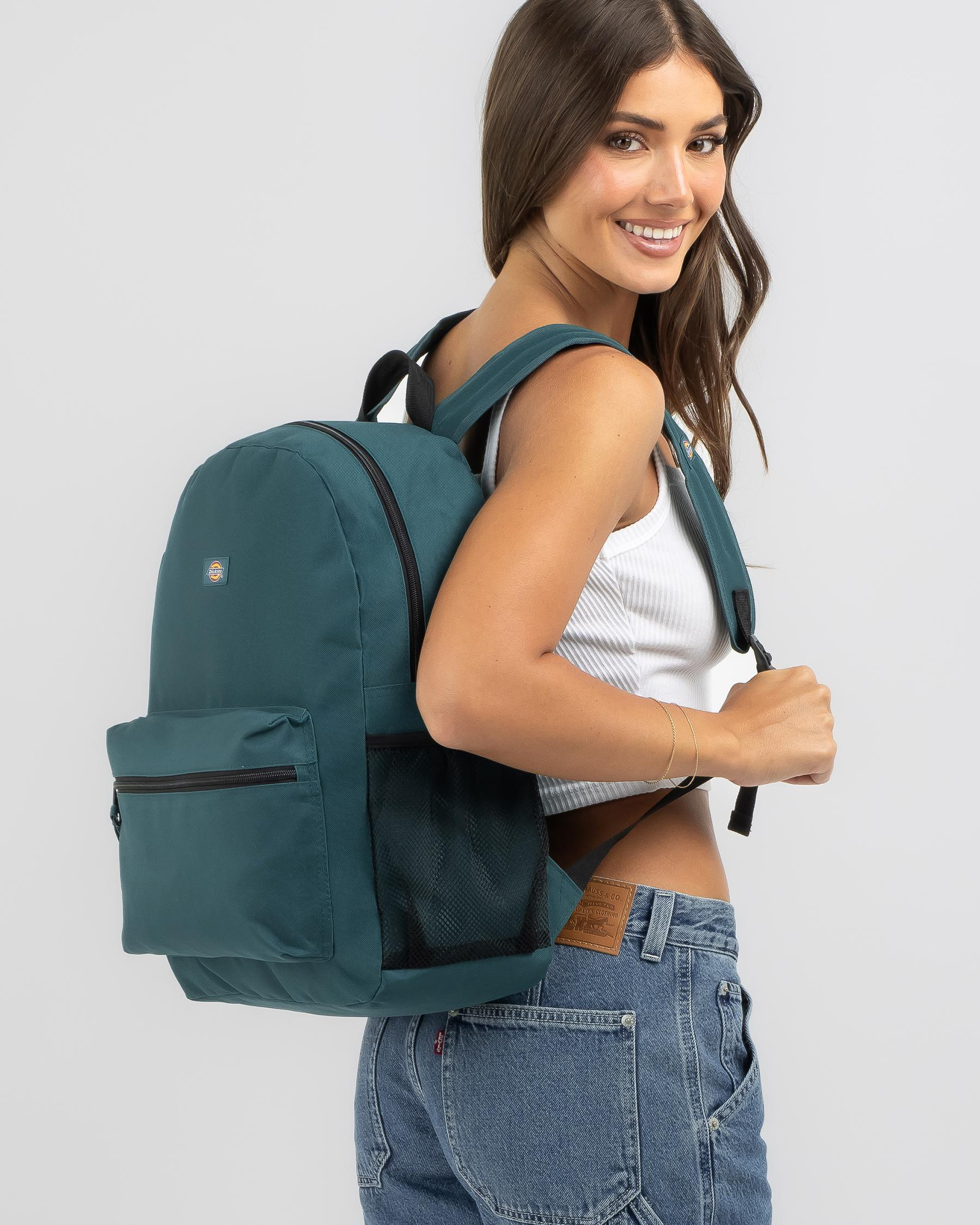Shop Dickies Classic Label Backpack In Dark Lincoln Green Fast