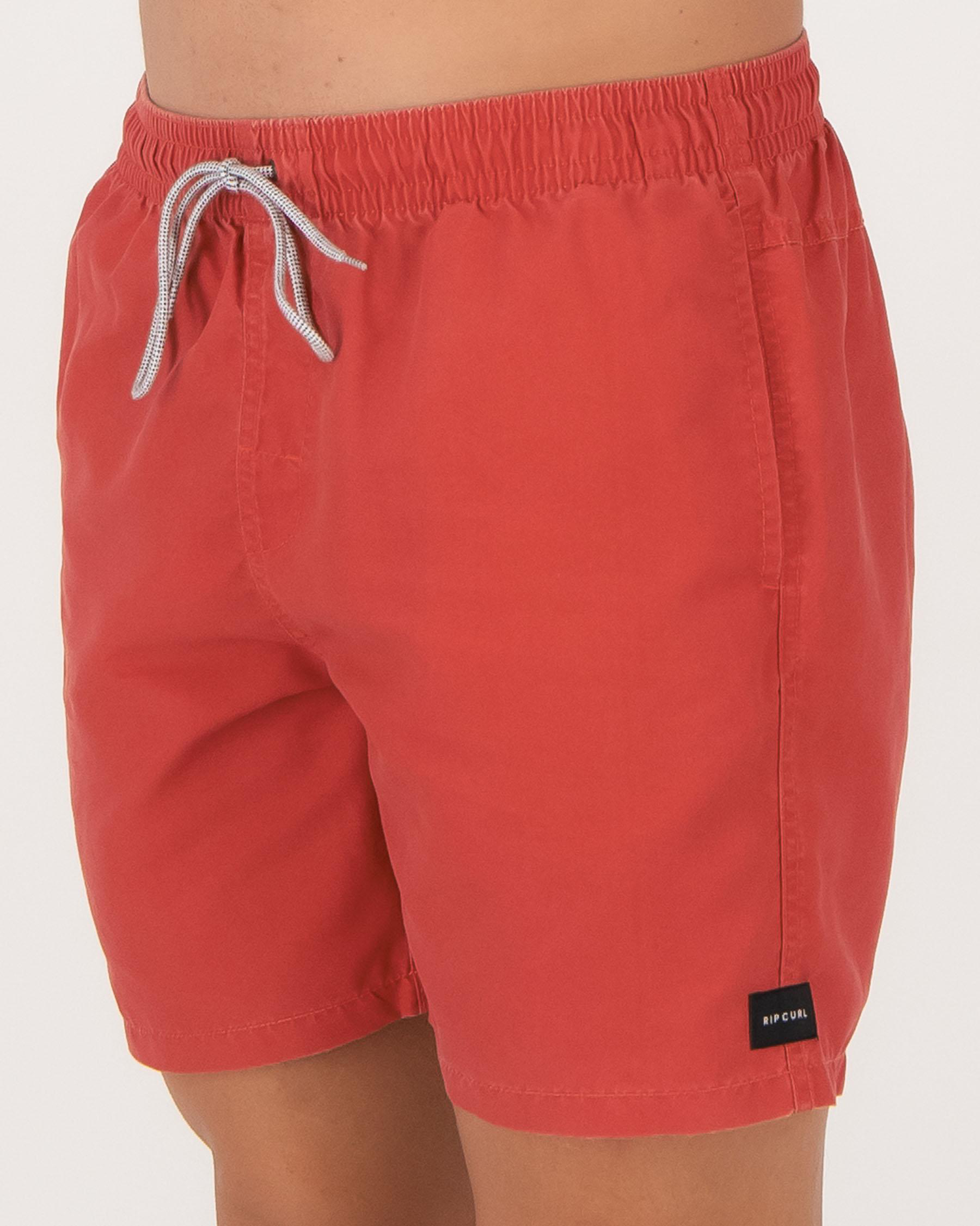 Rip Curl Bondi Volley Board Shorts In Washed Red Fast Shipping & Easy