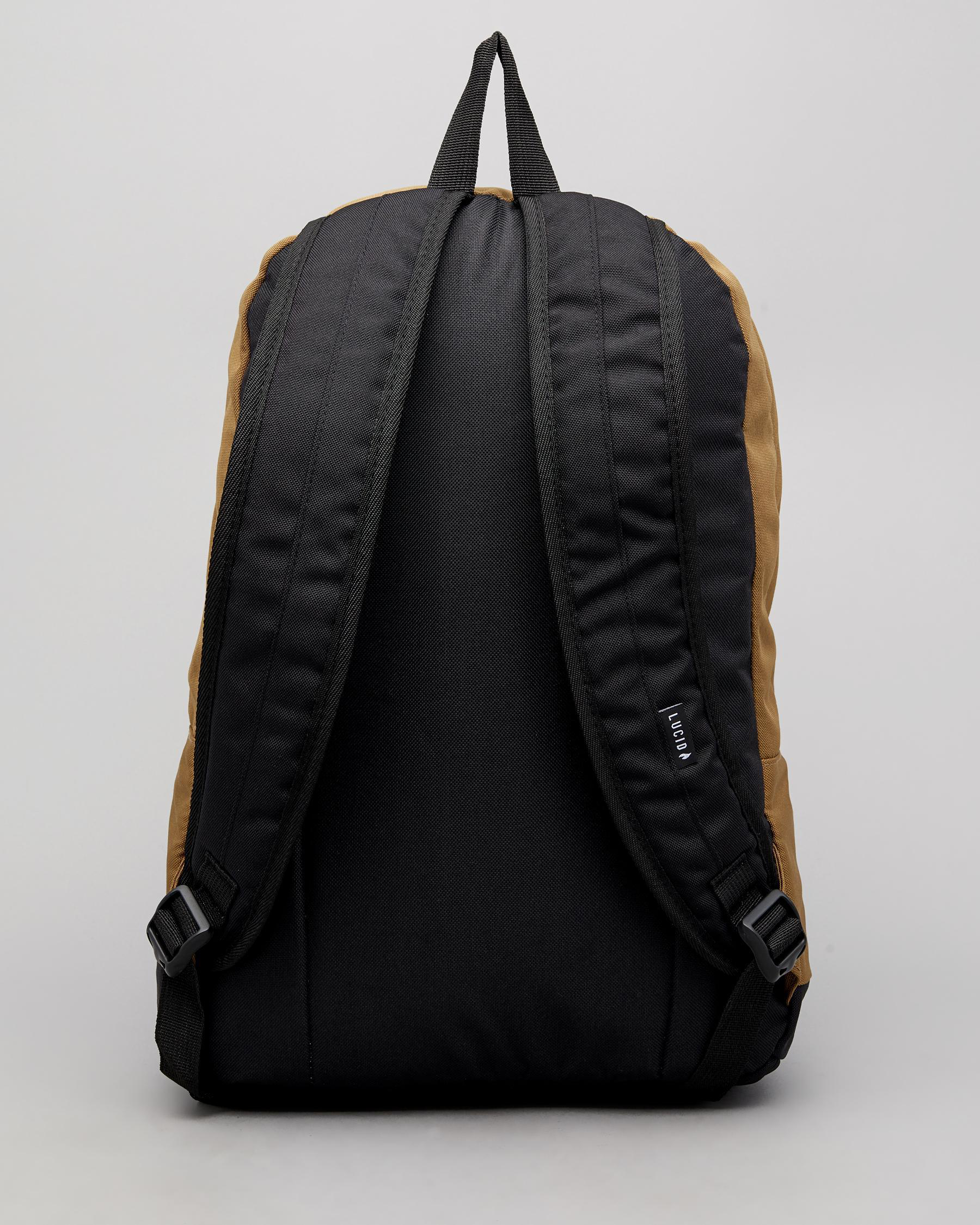Shop Lucid Vendor Backpack In Khaki/black Fast Shipping & Easy