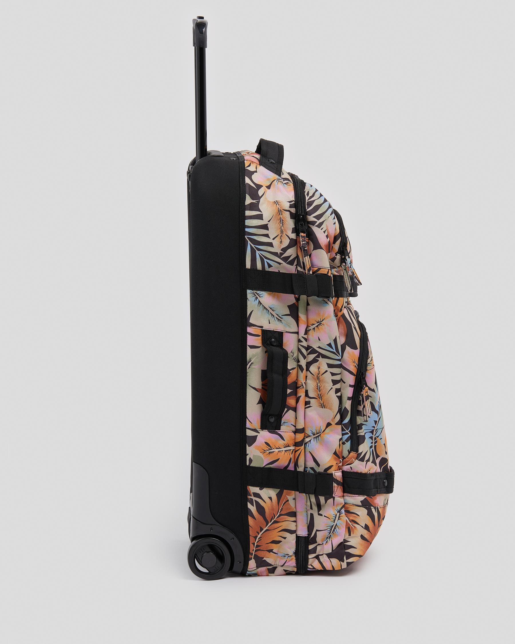 Billabong Keep It Rollin Large Wheeled Travel Bag In Antique Black Fast Shipping & Easy