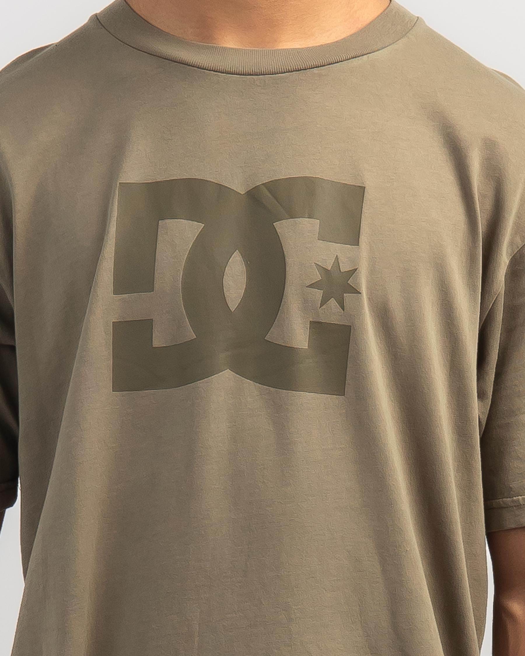 Shop DC Shoes Star Pigment Dye T-Shirt In Capers - Fast Shipping & Easy ...