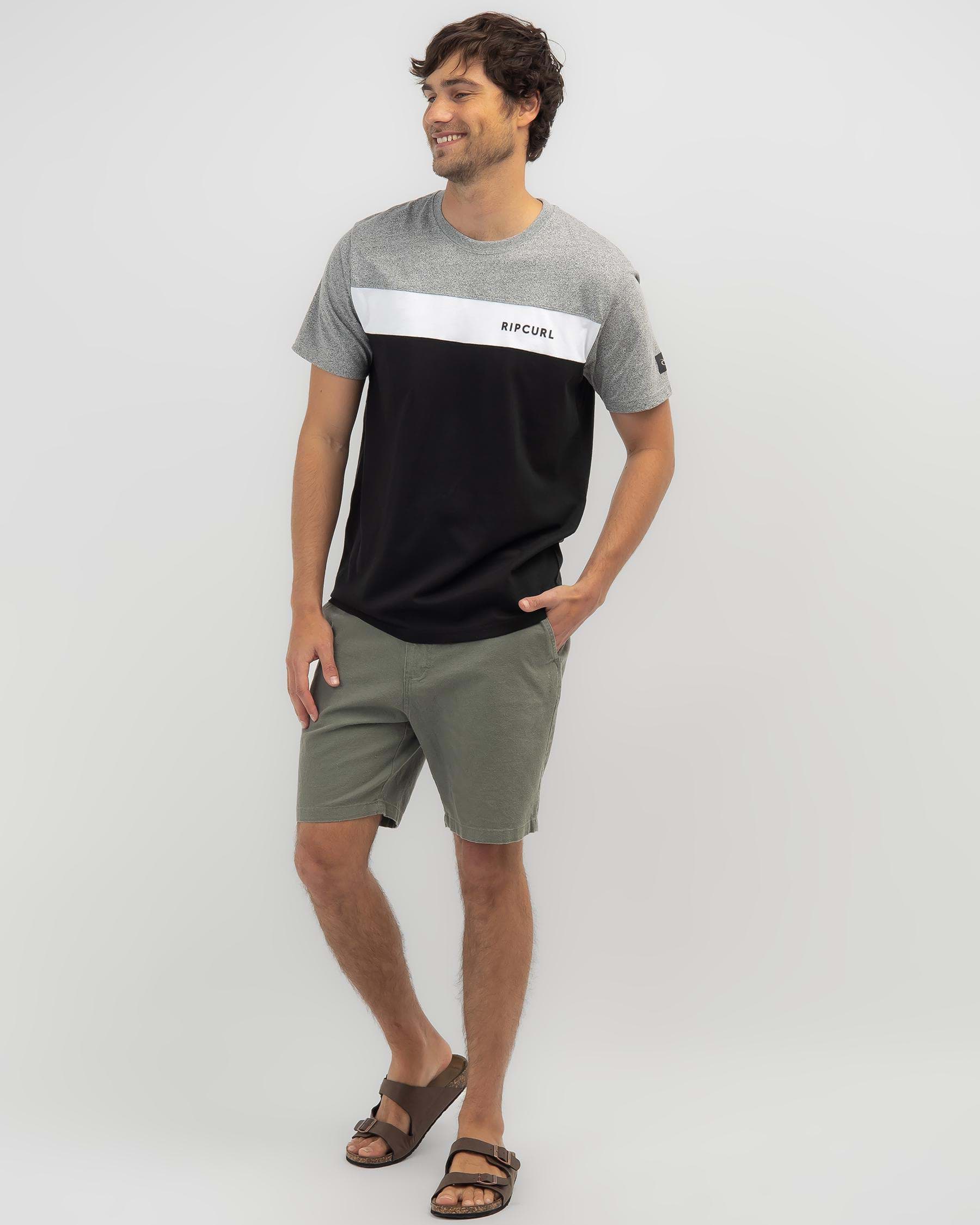 Rip Curl Undertow Panel T-Shirt In Black - Fast Shipping & Easy Returns ...