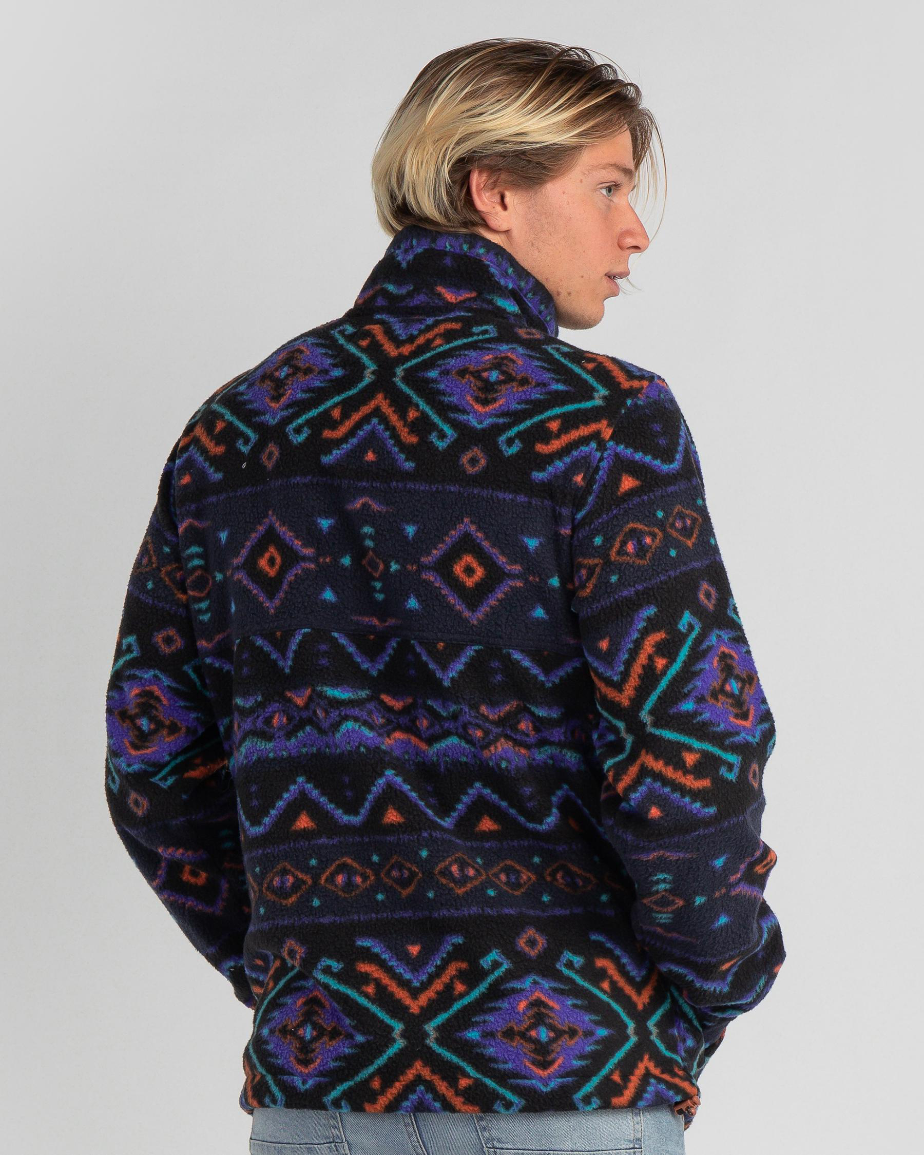 Billabong Boundary Mock Neck Fleece Sweatshirt In Phantom Fast