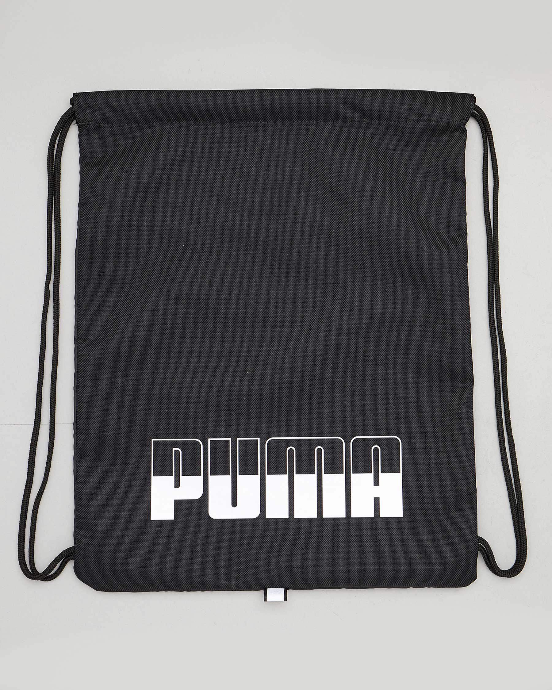 Shop Puma Plus Gym Sack II In Puma Black Fast Shipping & Easy Returns