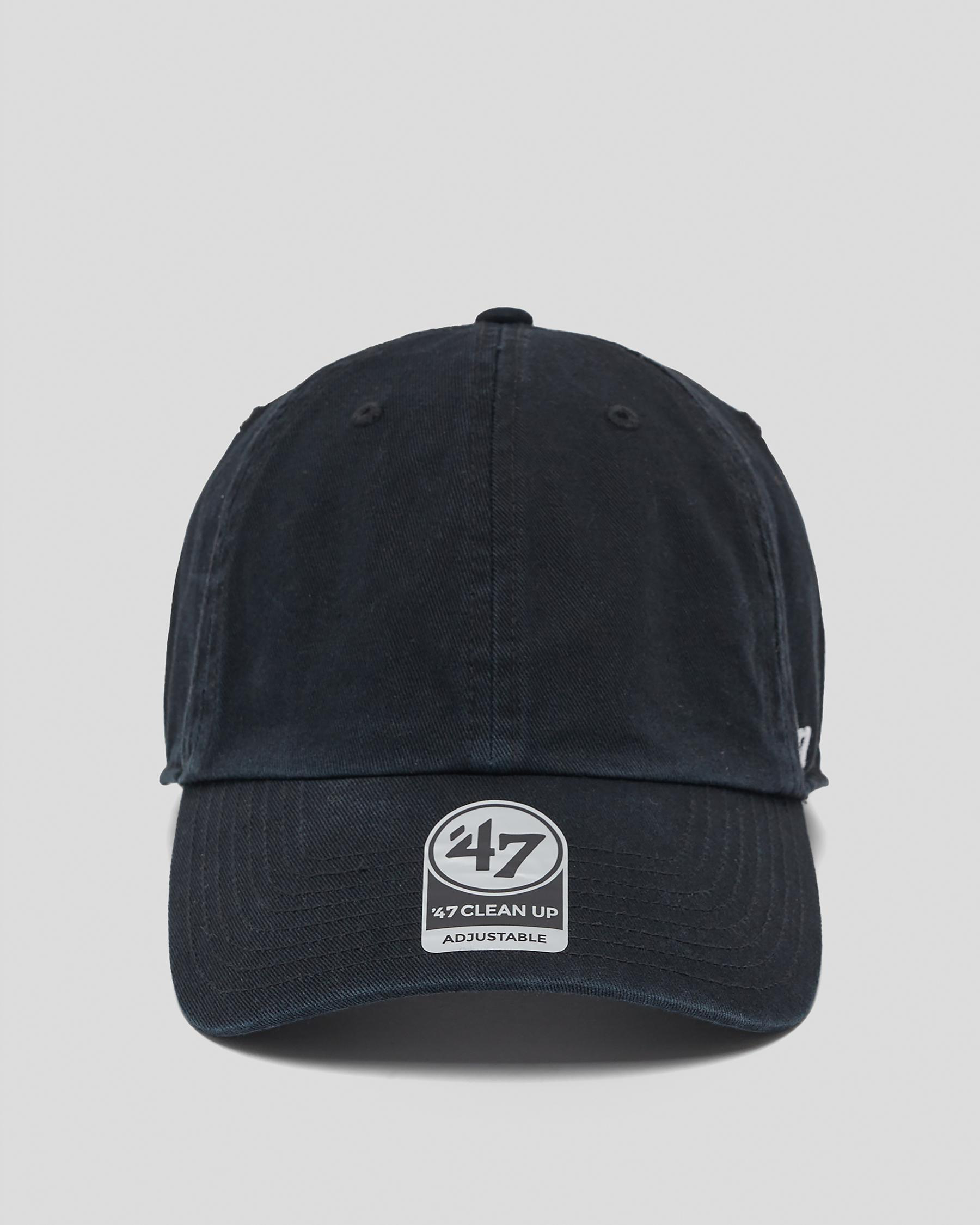 Shop Forty Seven Blank Flat 47 Clean Up Cap In Black Fast Shipping