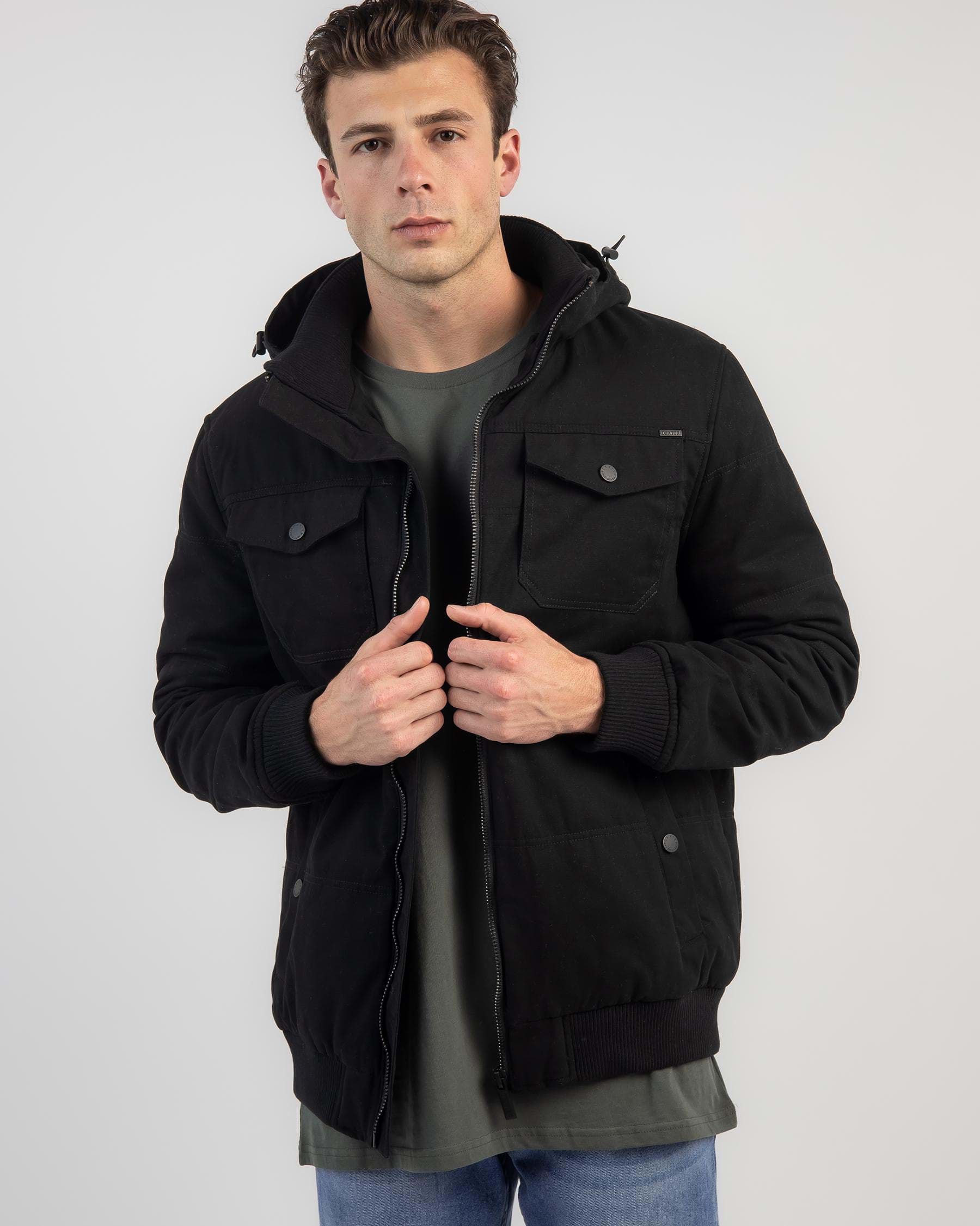 Dexter Acquisition Hooded Jacket In Black - Fast Shipping & Easy ...