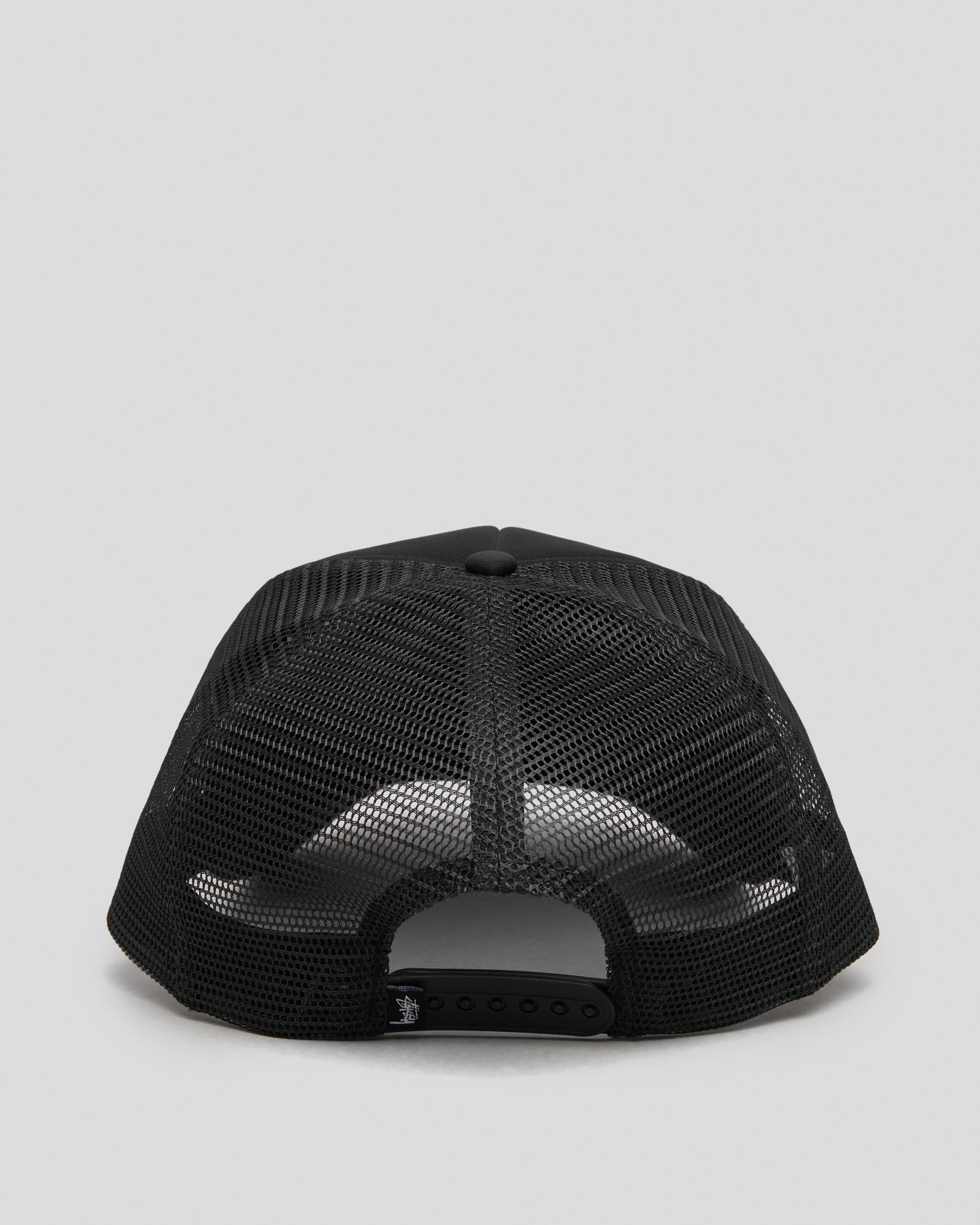 Stussy Flames Trucker Cap In Black - Fast Shipping & Easy Returns ...