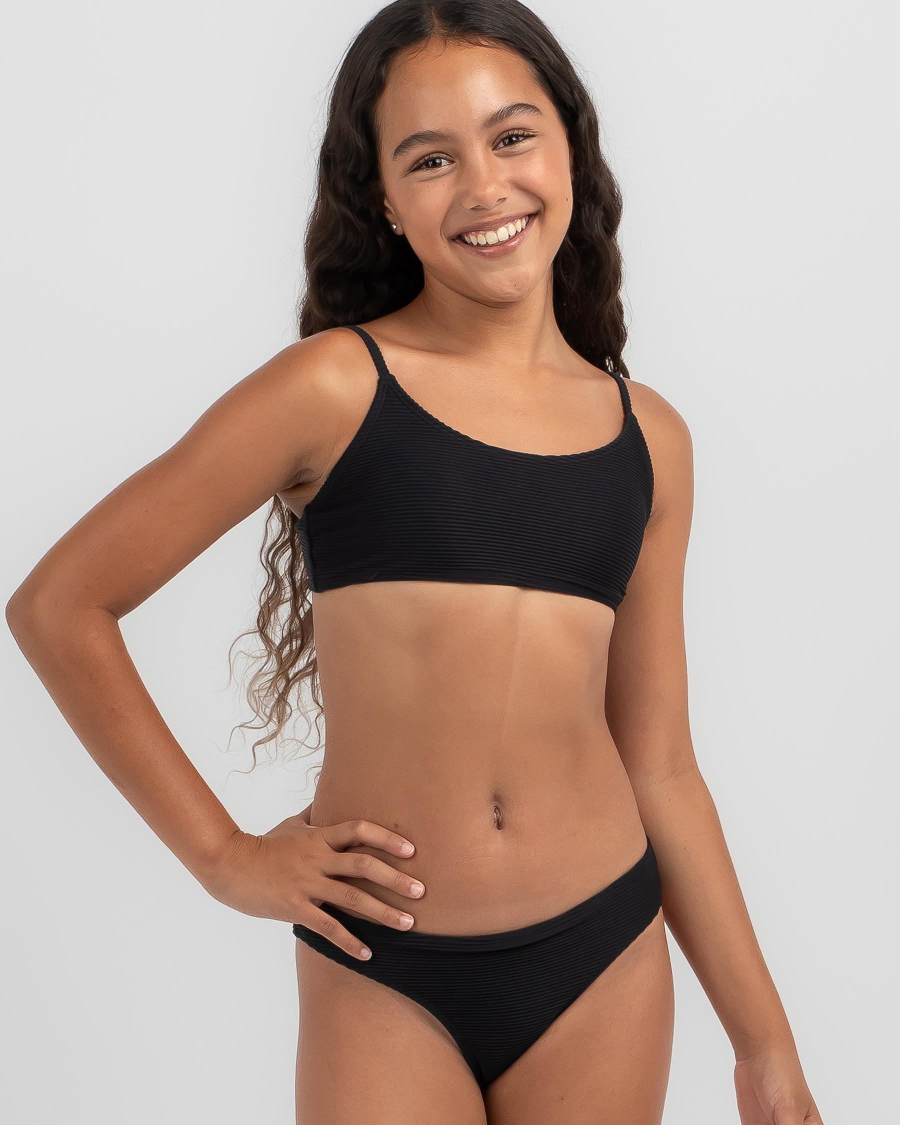 Kaiami Girls' Maddie Bikini In Black City Beach New Zealand