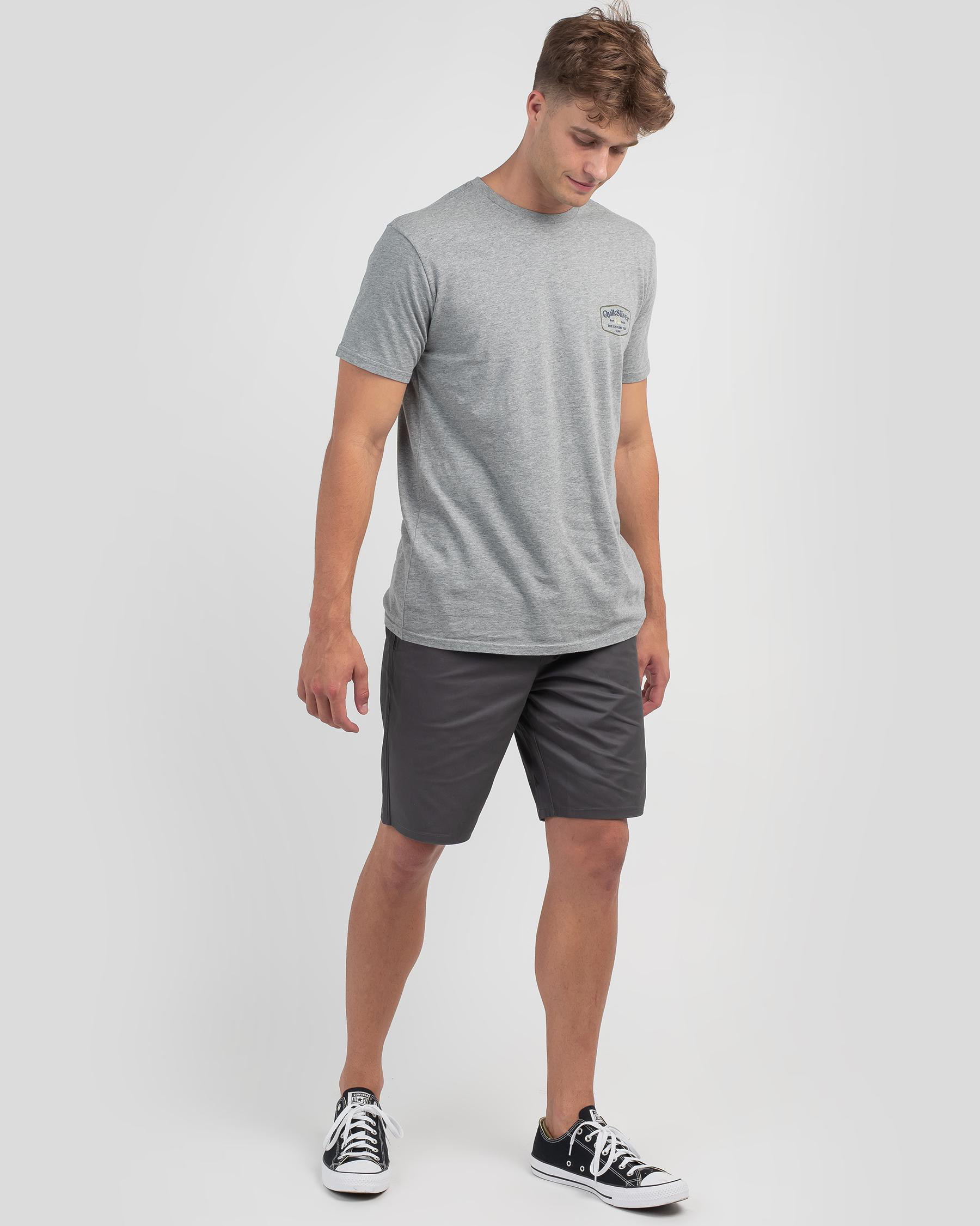Shop Volcom Cleaver Elastic Walk Shorts In Charcoal - Fast Shipping ...