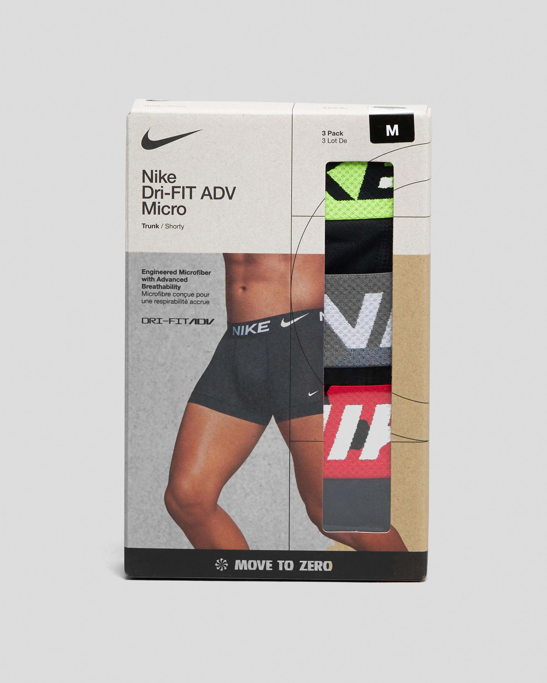 Shop Nike Dri-Fit Adv Essential Micro Trunk 3 Pack In Black/volt Wb ...