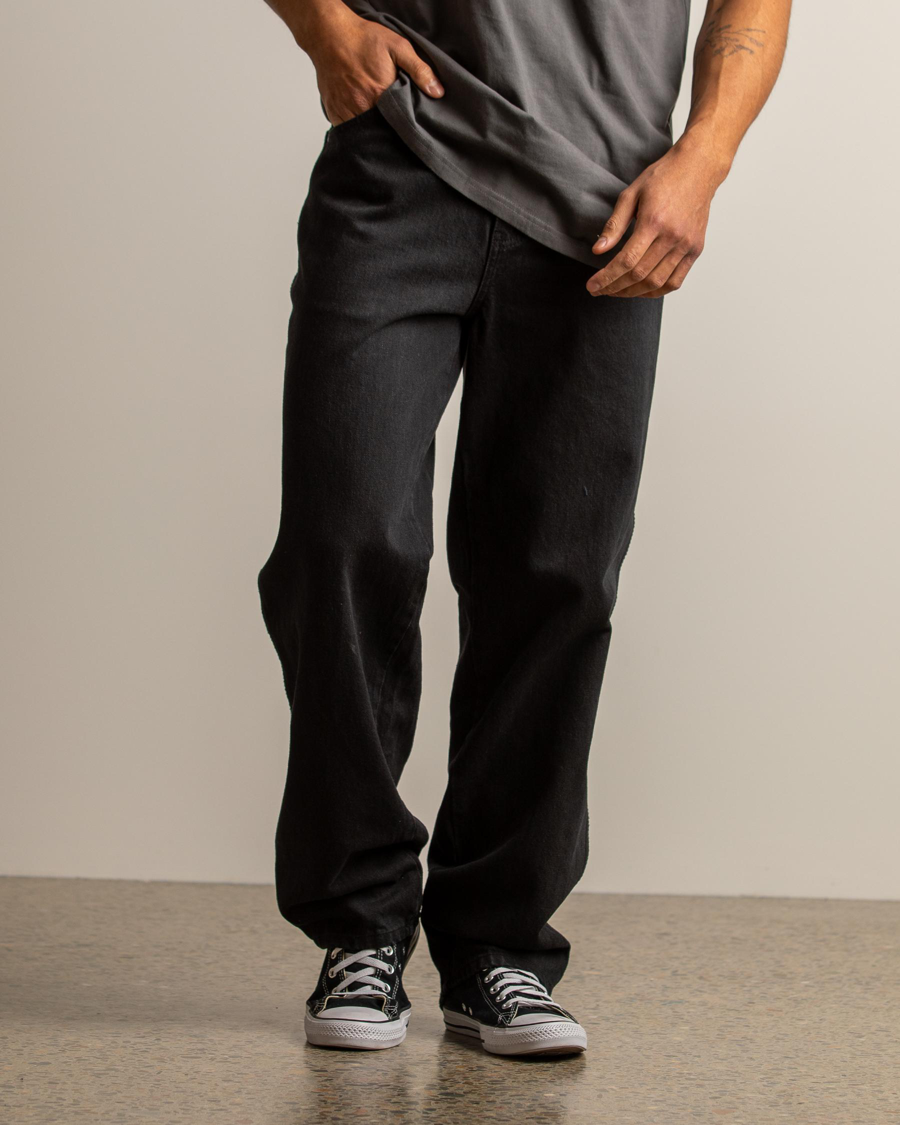 Dickies 1993 Relaxed Fit Carpenter Jeans In Rinsed Black Fast