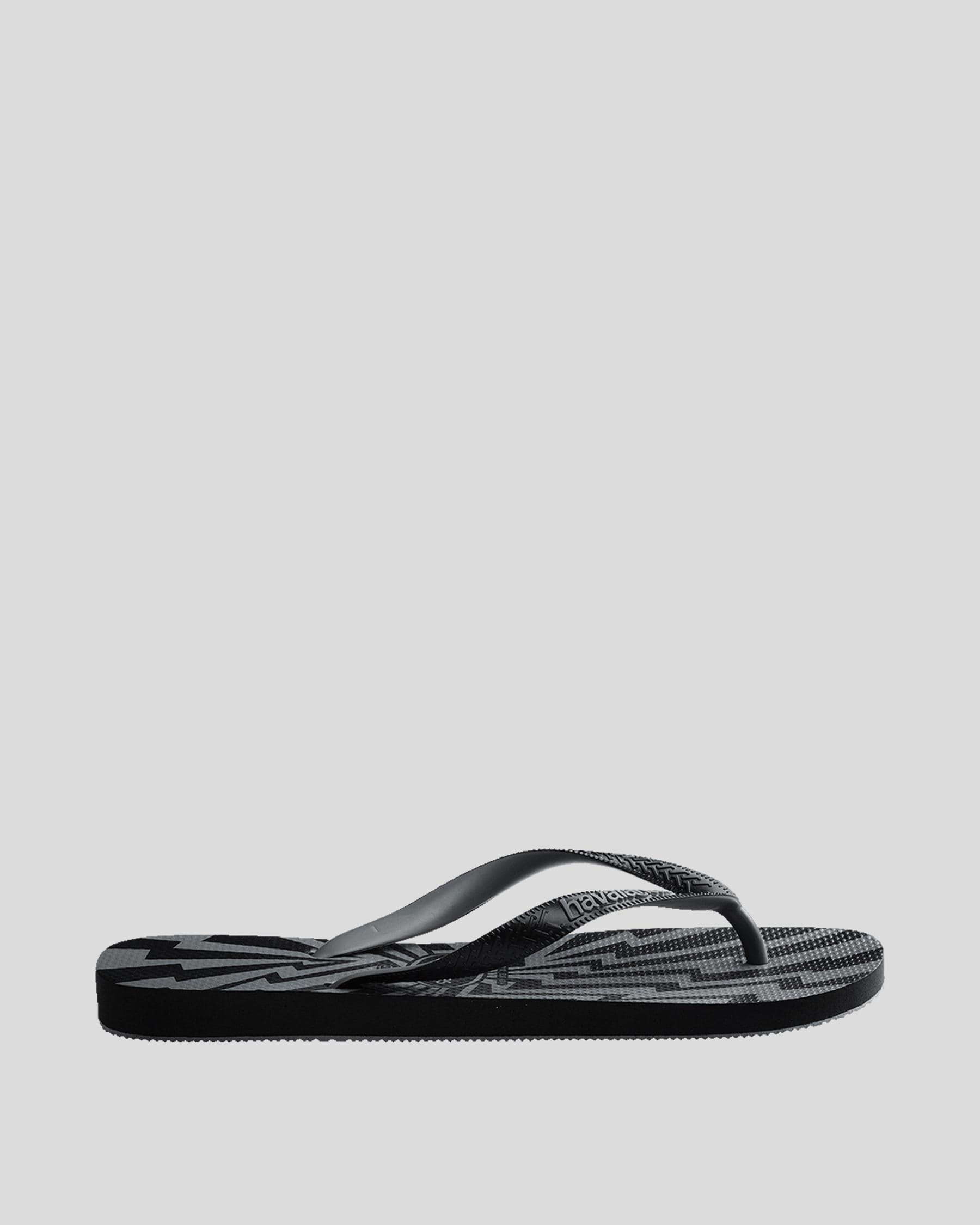 Havaianas Top Crash Mix Thongs In Black/grey - Fast Shipping & Easy ...