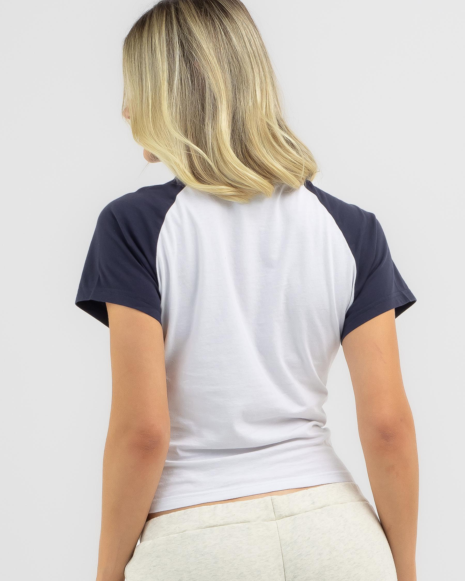 Rusty Archived Raglan Mini Tee White