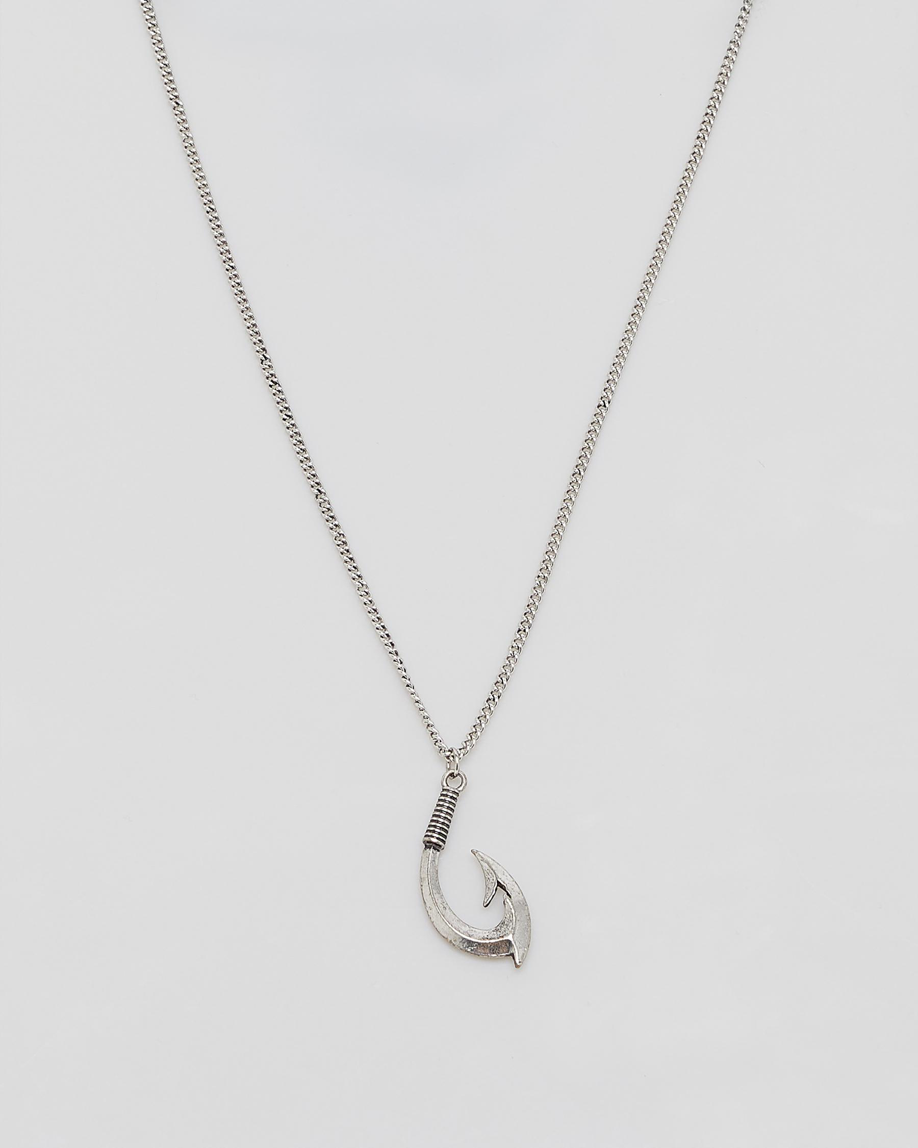 Shop Classics 77 Antique Hook Pendant Necklace In Silver Fast