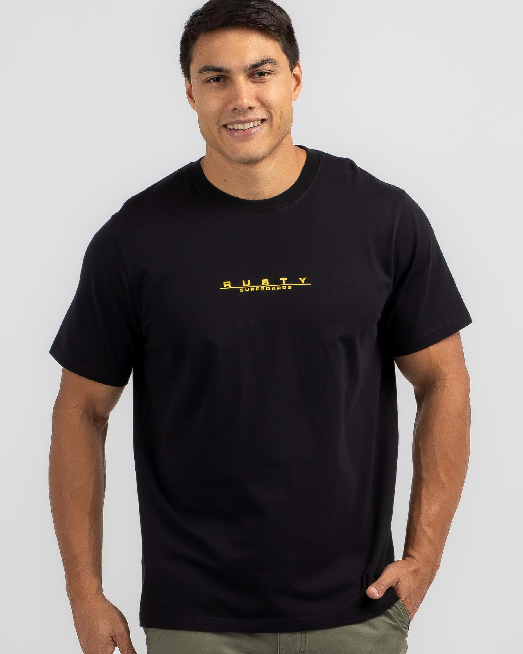 Shop Rusty RS Dot T-Shirt In Black/ Yellow - Fast Shipping & Easy ...
