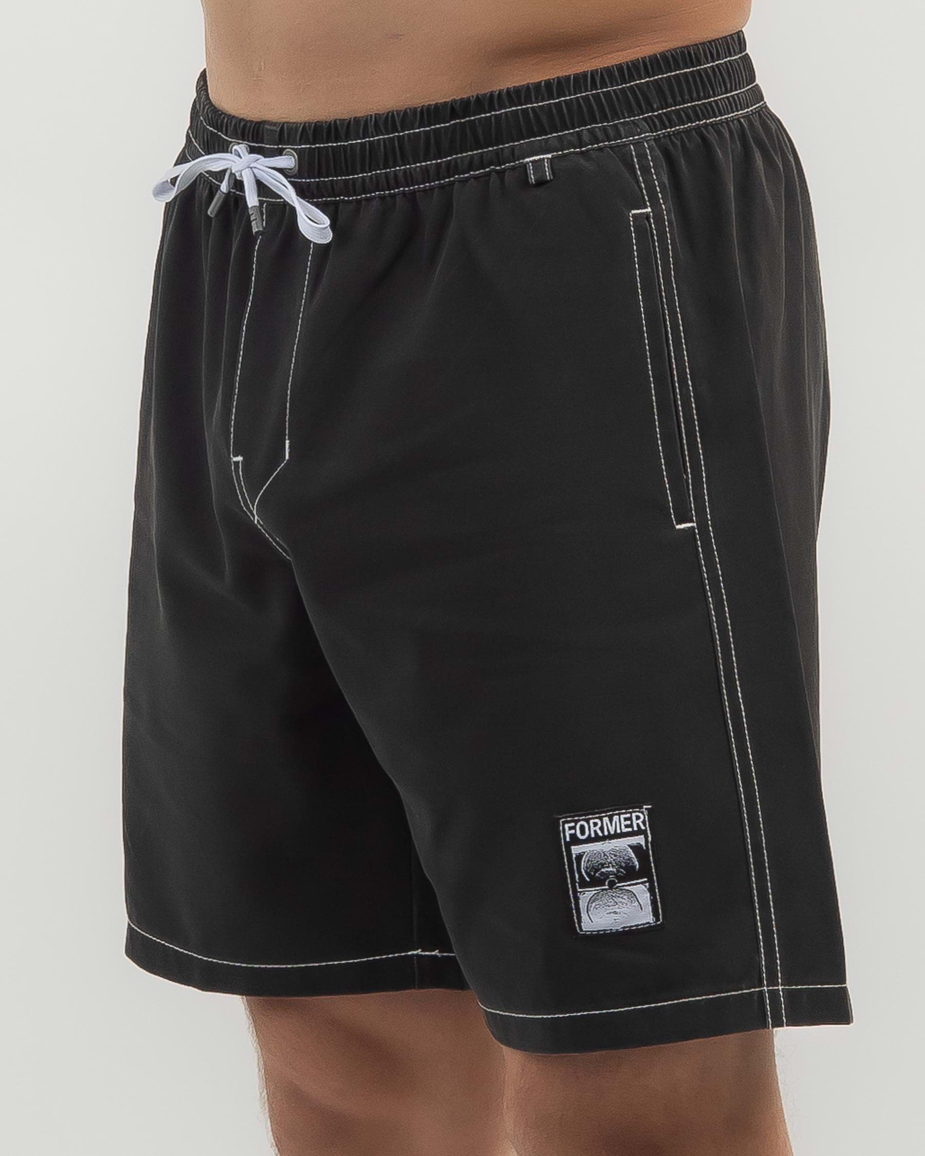 Former Swans Baggy Board Shorts In Black - Fast Shipping & Easy Returns ...