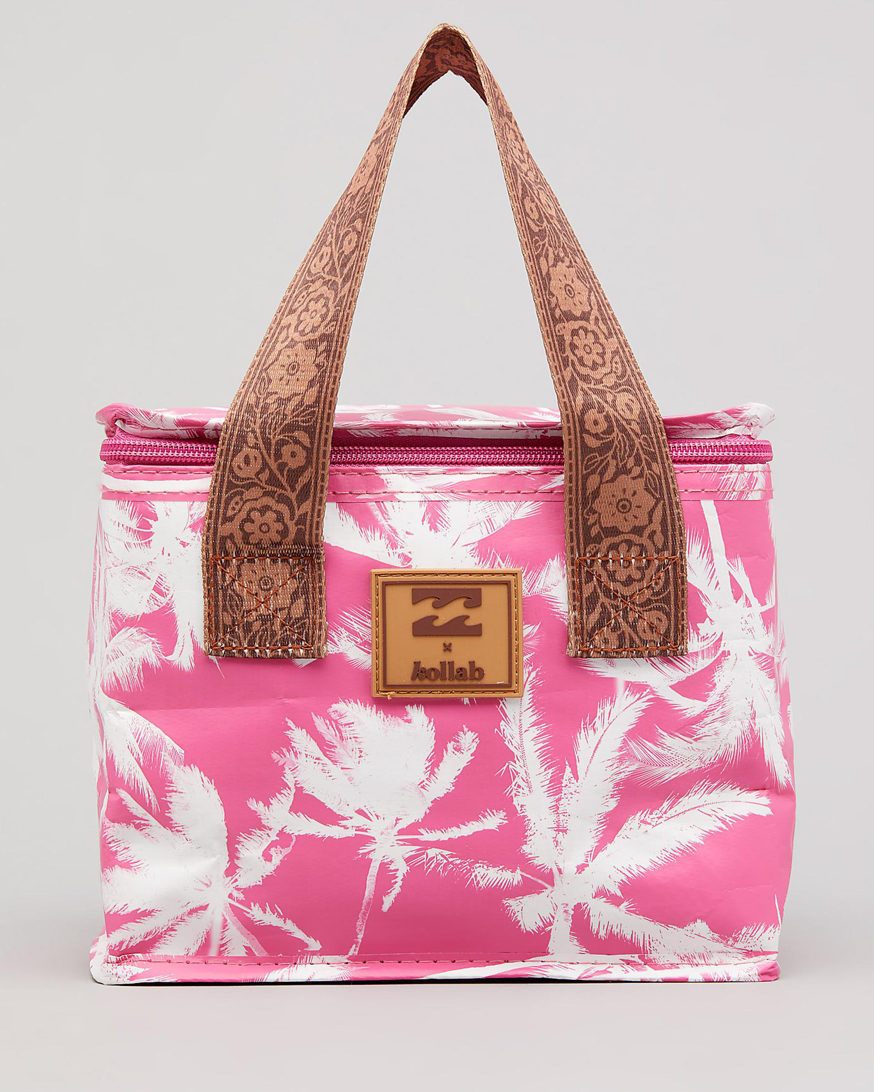 Billabong Pretty Palms Lunch Box In Pink Fast Shipping & Easy Returns