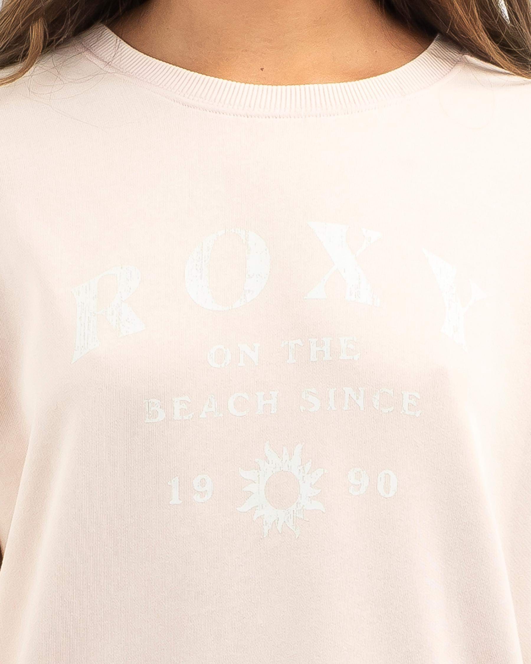 Roxy Take Another Look Sweatshirt In Peach Whip - Fast Shipping & Easy ...
