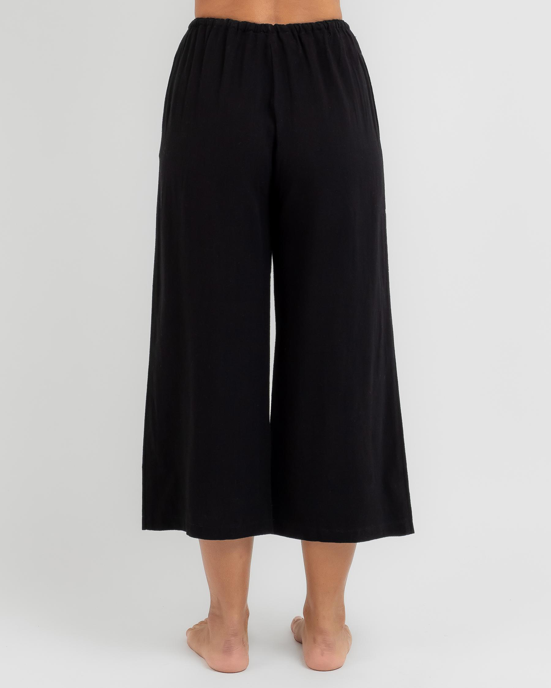 Mooloola West Key Beach Pants In Black FREE* Shipping & Easy Returns