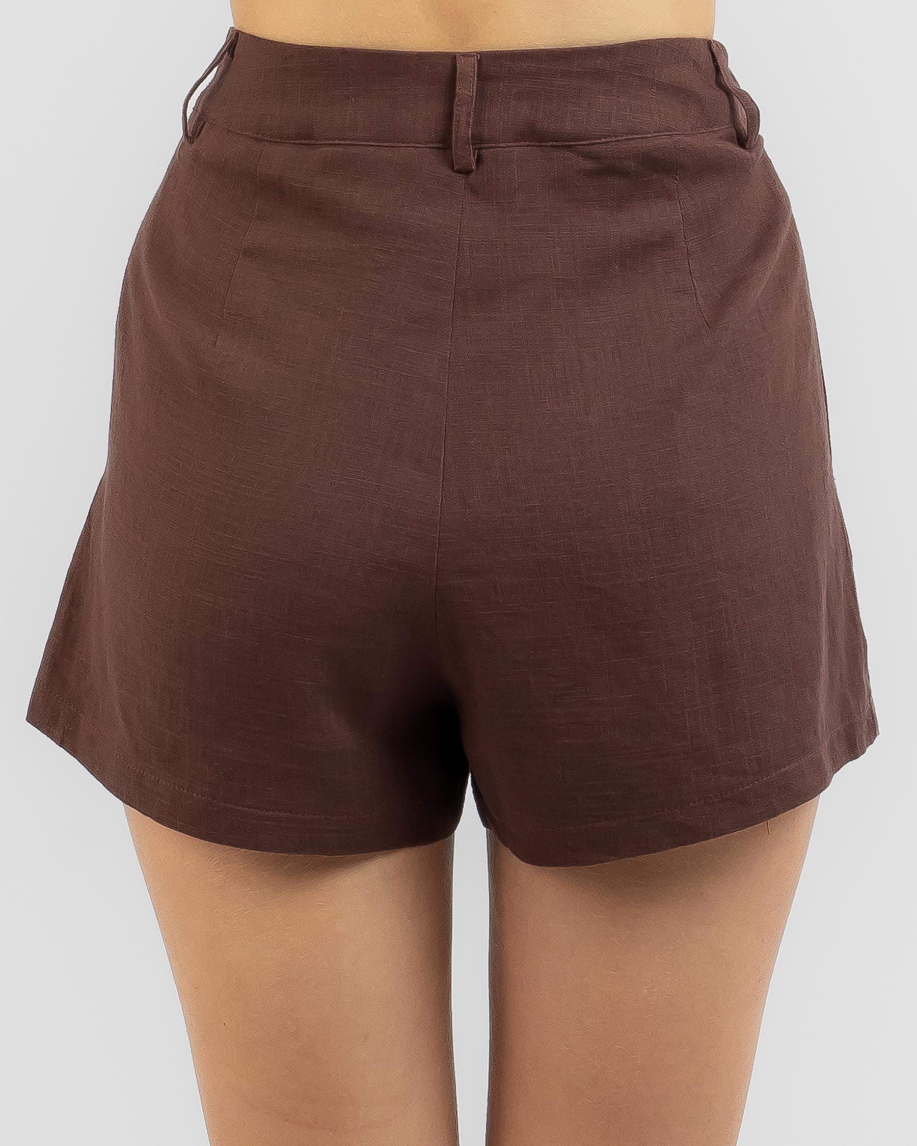 Ava And Ever Flow Hawaii Shorts In Chocolate - Fast Shipping & Easy ...