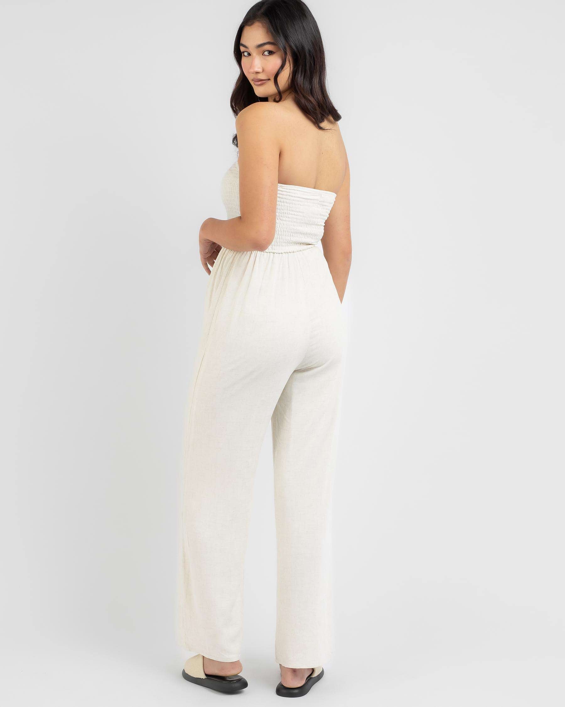 Mooloola Phoebe Jumpsuit In Natural S+p - Fast Shipping & Easy Returns ...