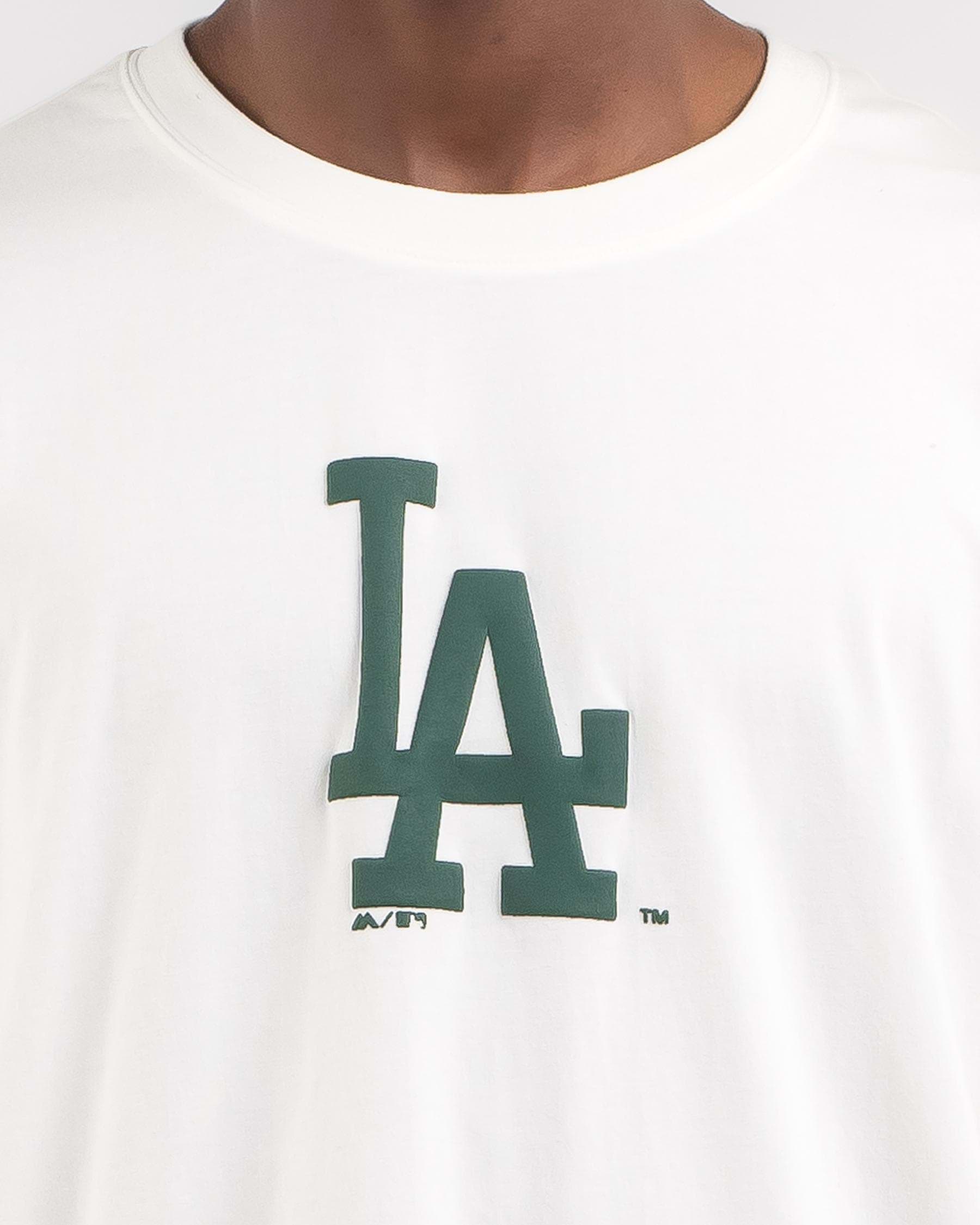 LA Dodgers Logo White Oversized T-Shirt