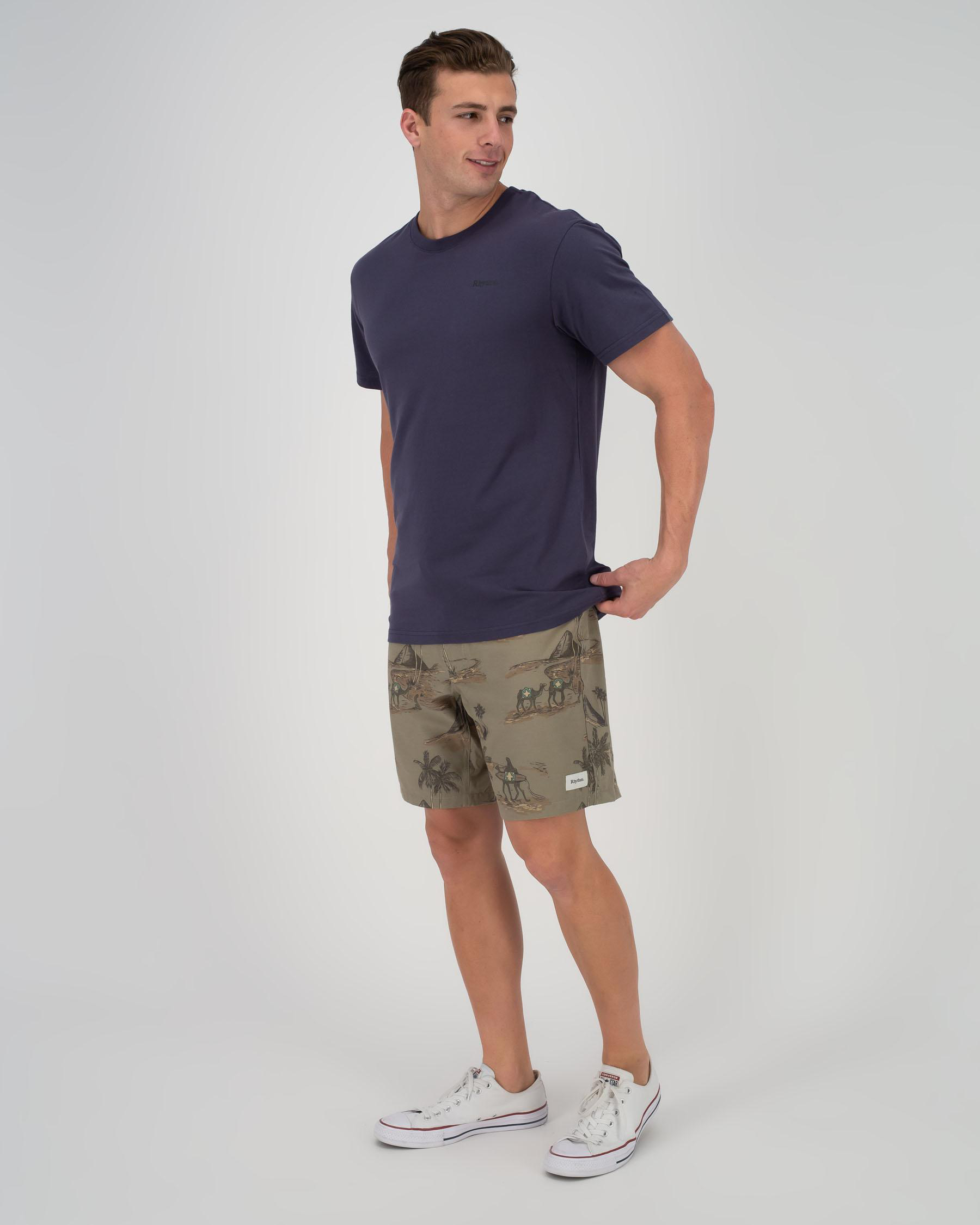 Shop Rhythm Essential Logo T-Shirt In Navy - Fast Shipping & Easy ...