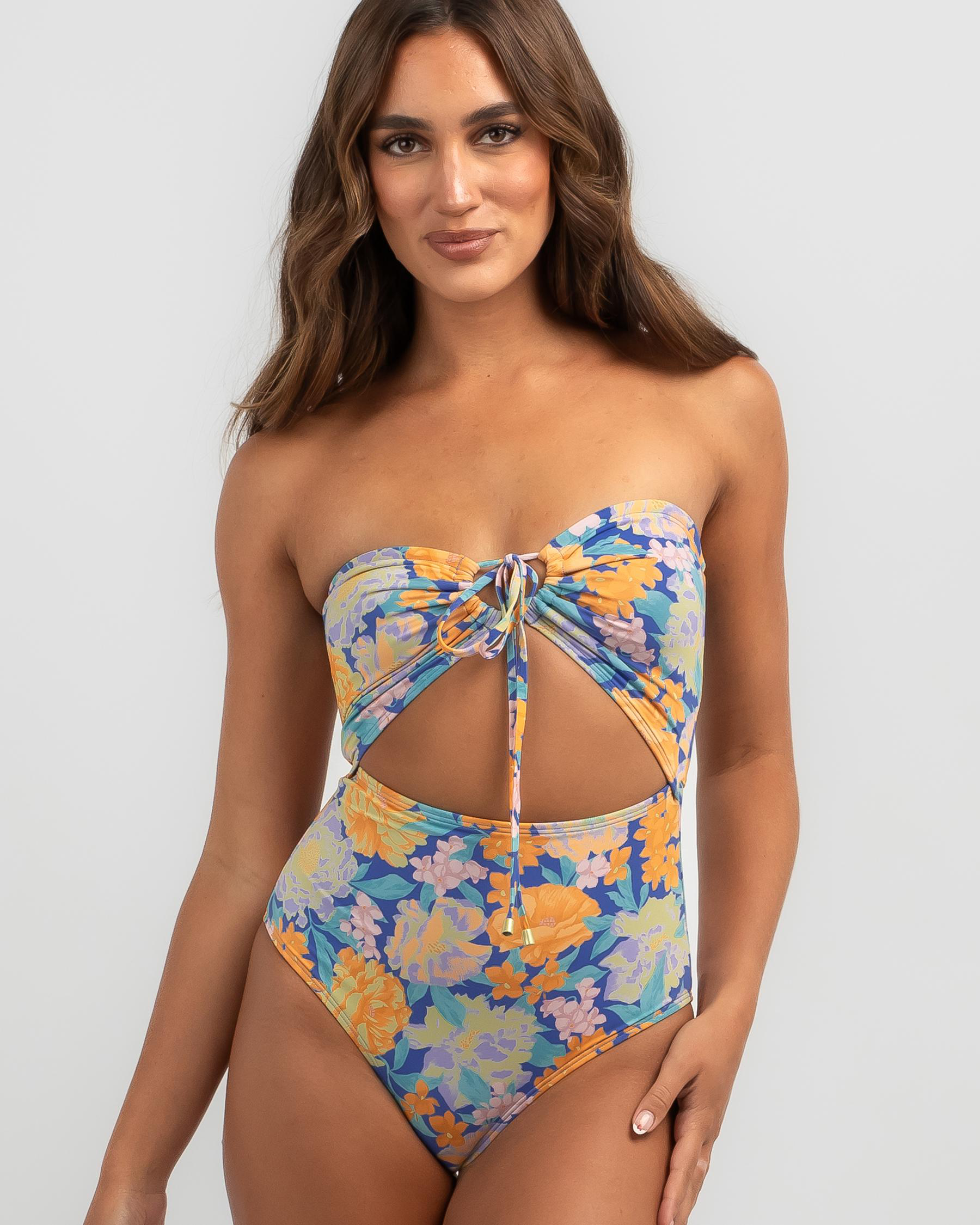 Shop Billabong Last Summer Drew One Piece Swimsuit In Blue Fast