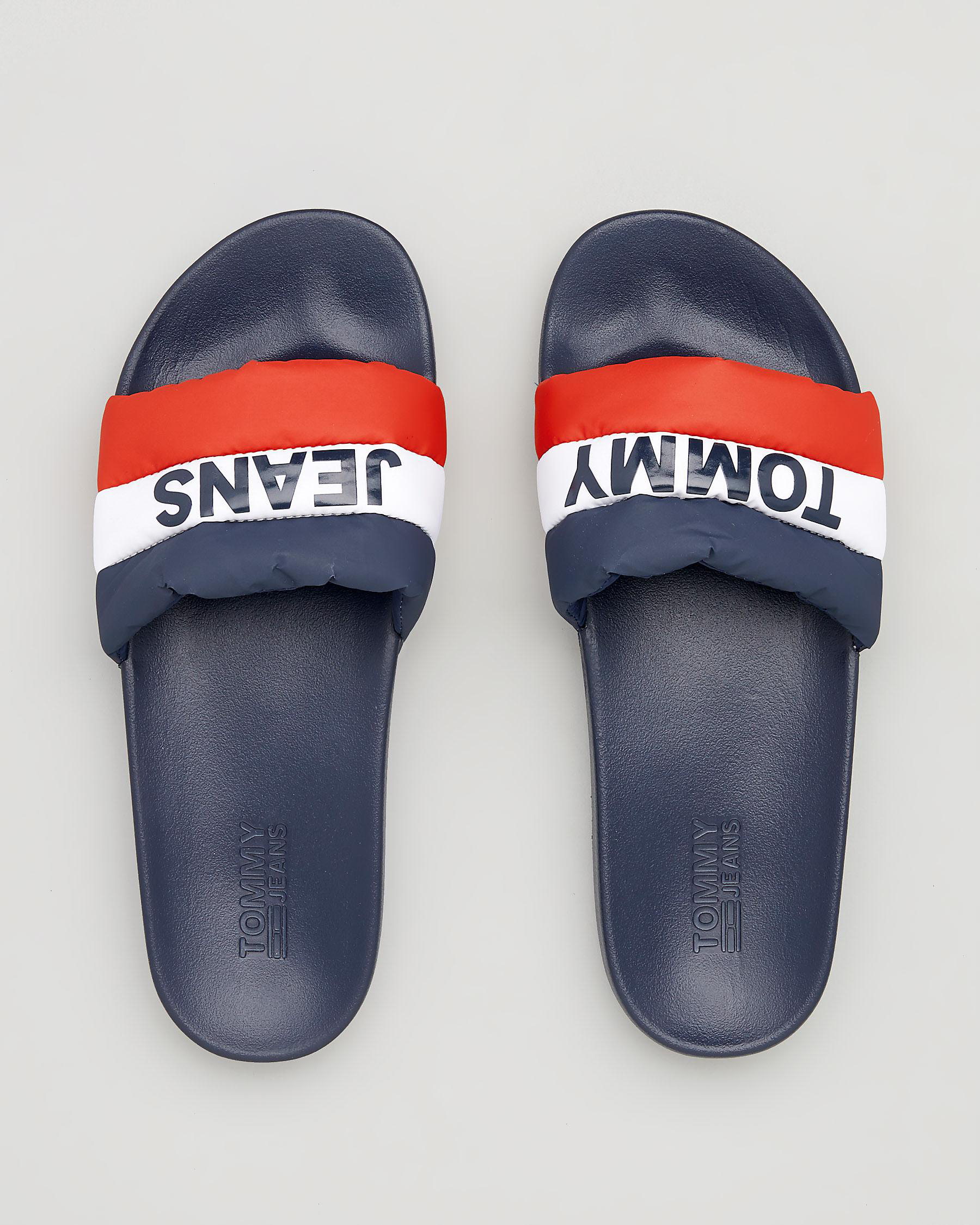 Tommy Hilfiger Tommy Hilfiger Pool Slide Sandals In Rvb Red/vblu Fast