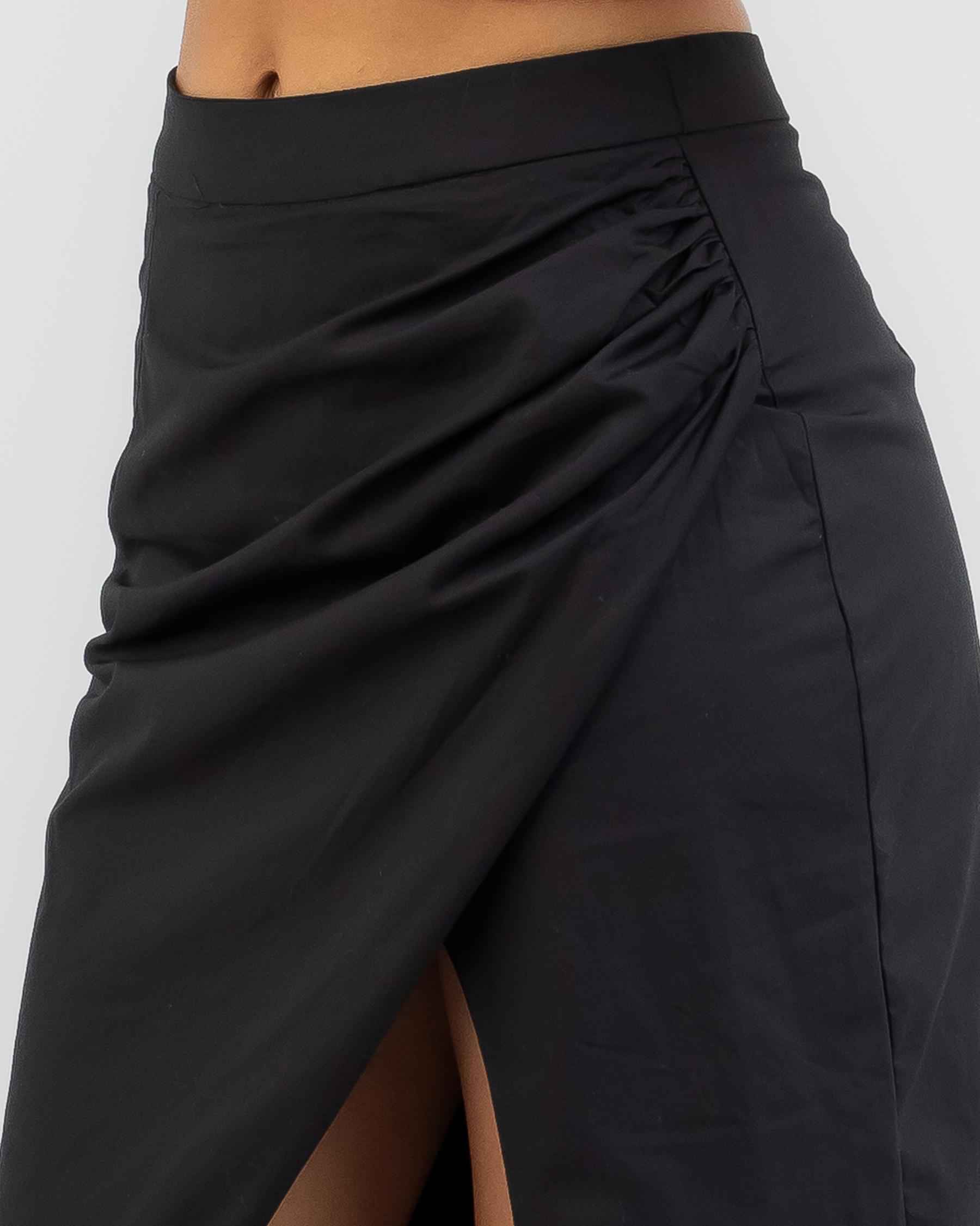 Mooloola Rory Midi Skirt In Black - Fast Shipping & Easy Returns - City ...