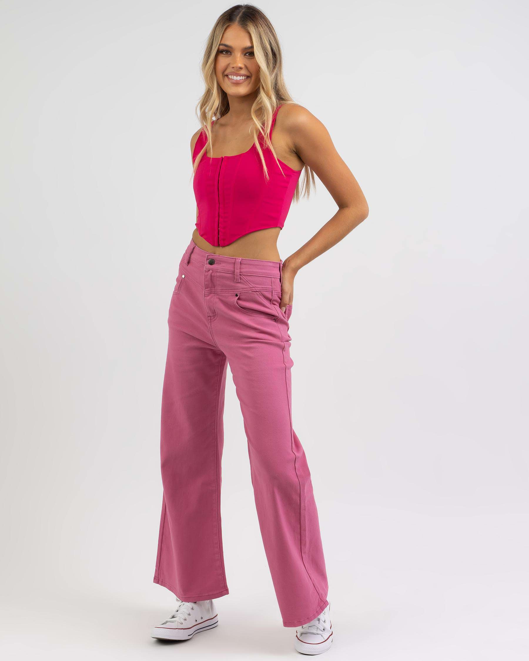 Shop Paper Heart Jada Jeans In Hot Pink - Fast Shipping & Easy Returns ...