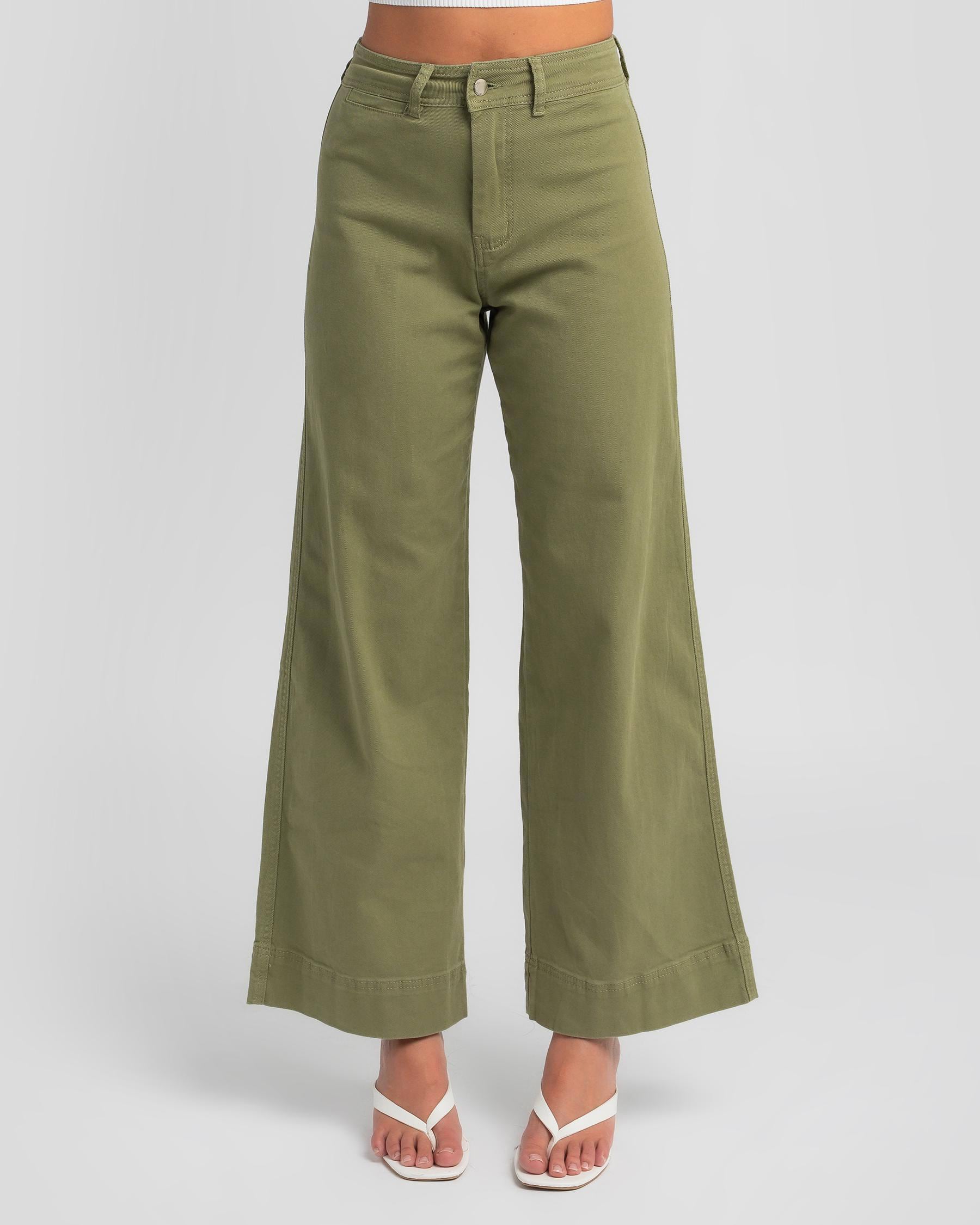 Ava And Ever Atlanta Pants In Olive - Fast Shipping & Easy Returns ...