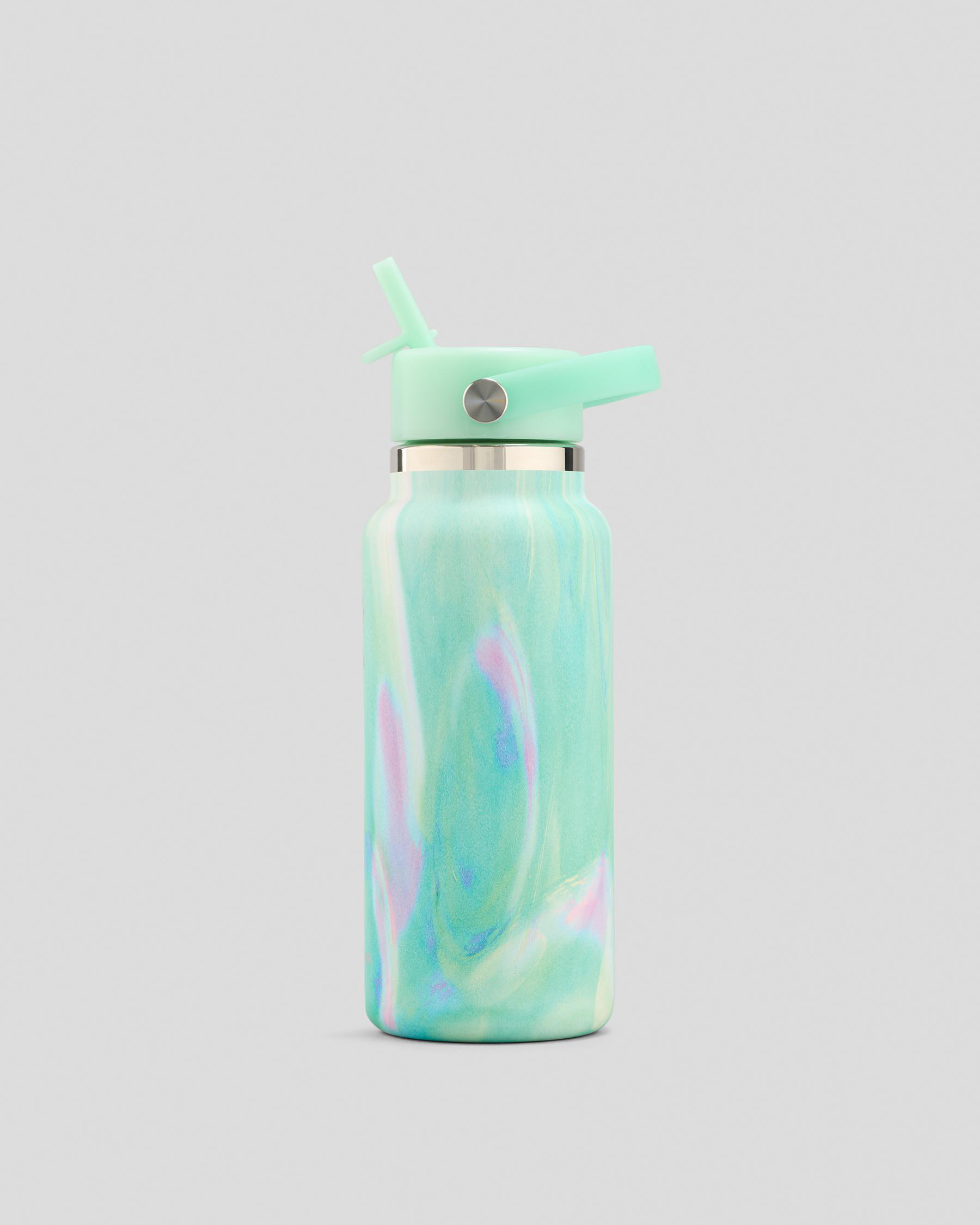 Shop Hydro Flask 32oz Wide Flex Straw Cap Bottle In Jelly Green