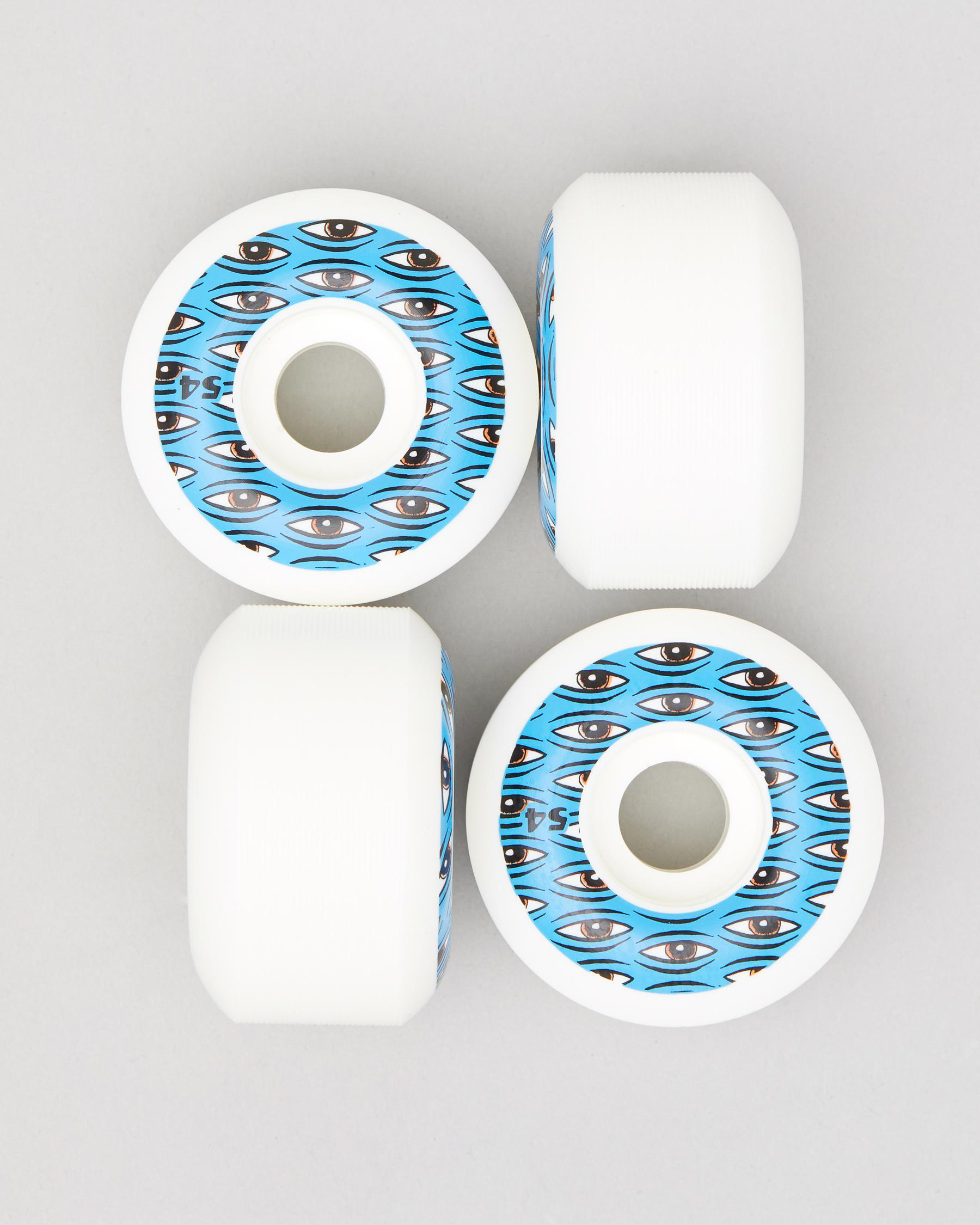 Shop Toy Machine All Seeing 54mm Skateboard Wheels In Blue Fast