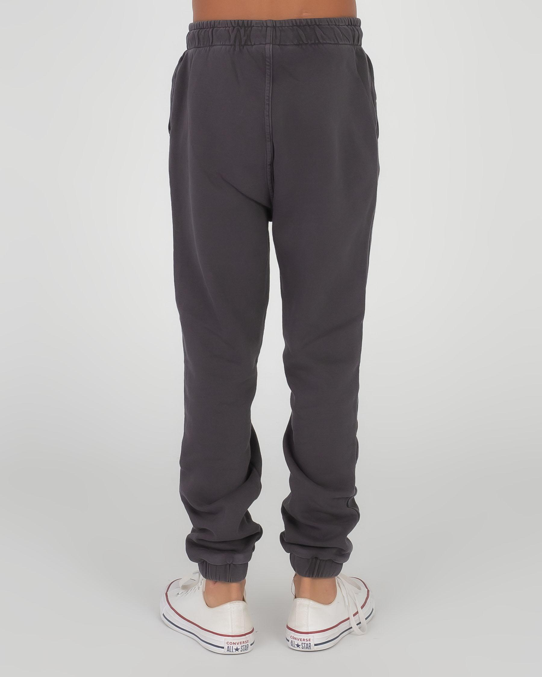 Rusty Boys' Comp Wash Track Pants In Coal Fast Shipping & Easy