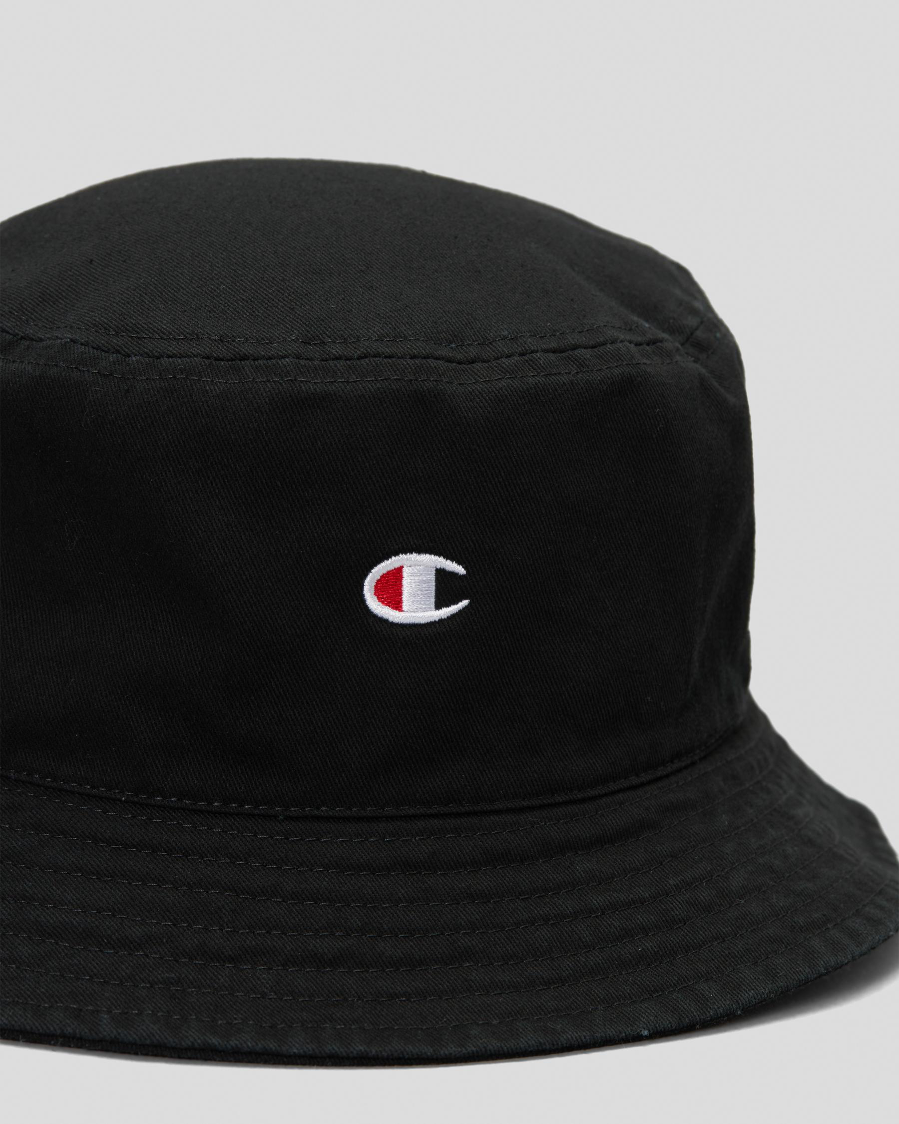 Shop Champion C Bucket Hat In Black Fast Shipping & Easy Returns
