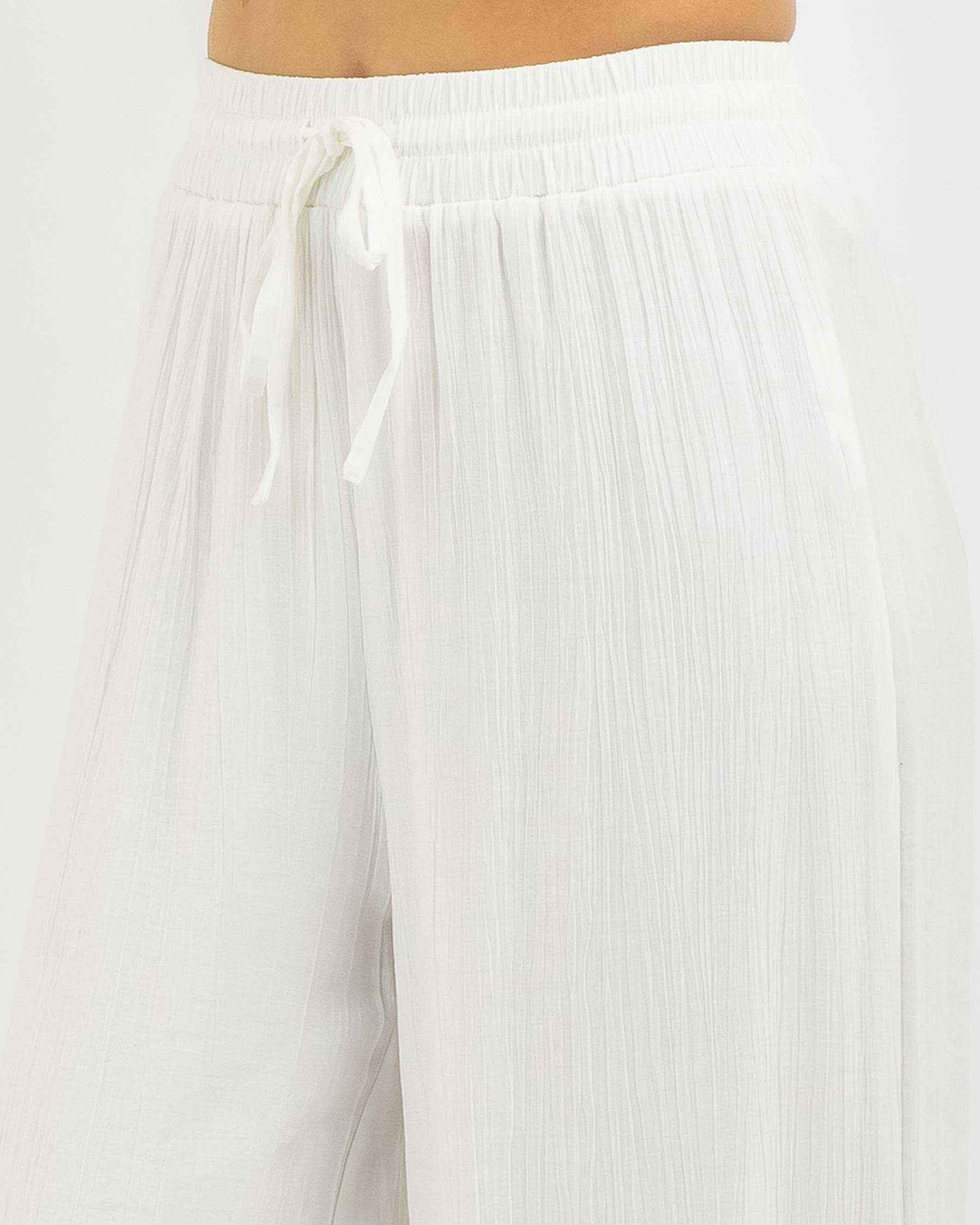 Shop Mooloola Napali Beach Pants In White - Fast Shipping & Easy ...