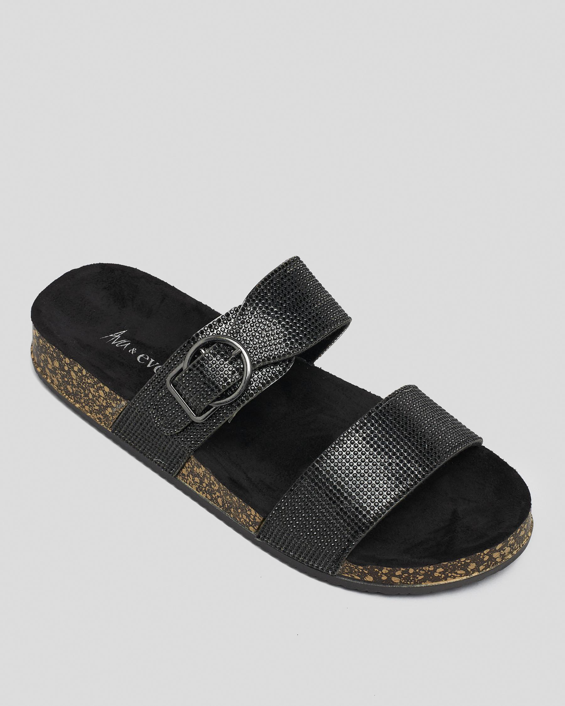 Shop Ava And Ever Fallon Sandals In Black - Fast Shipping & Easy ...