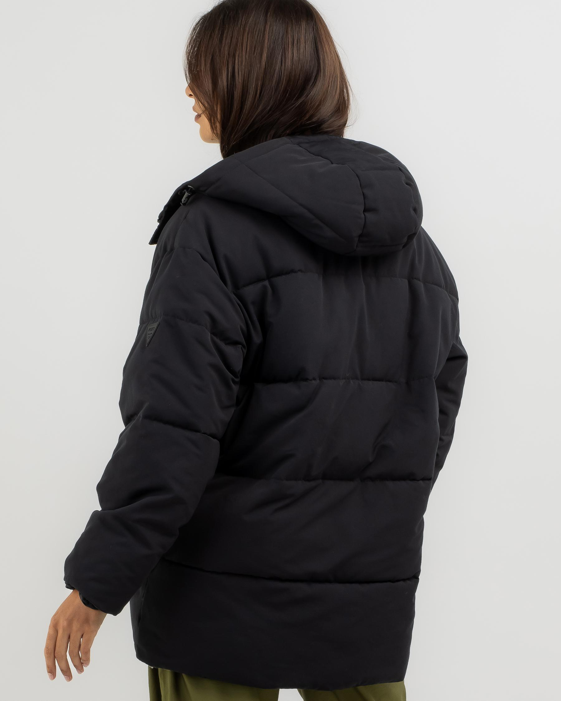 Roxy Ocean Ways Hooded Puffer Jacket In Anthracite | City Beach United ...