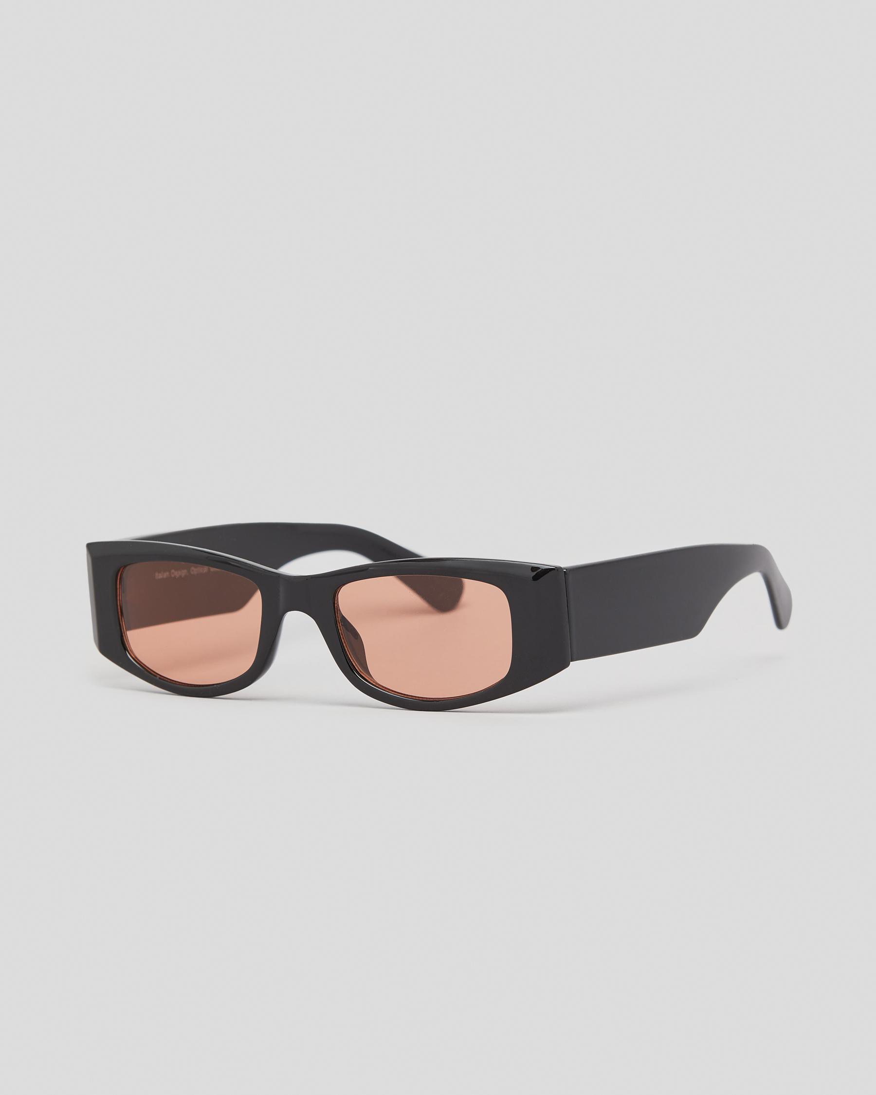 Shop Indie Eyewear Daytona Sunglasses In Black/peach Fast Shipping