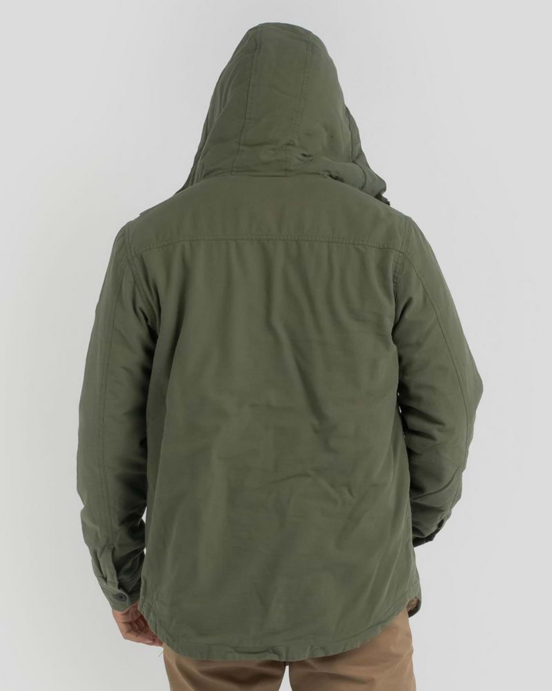 Rip Curl Gibbos Hooded Jacket In Dark Olive - Fast Shipping & Easy ...
