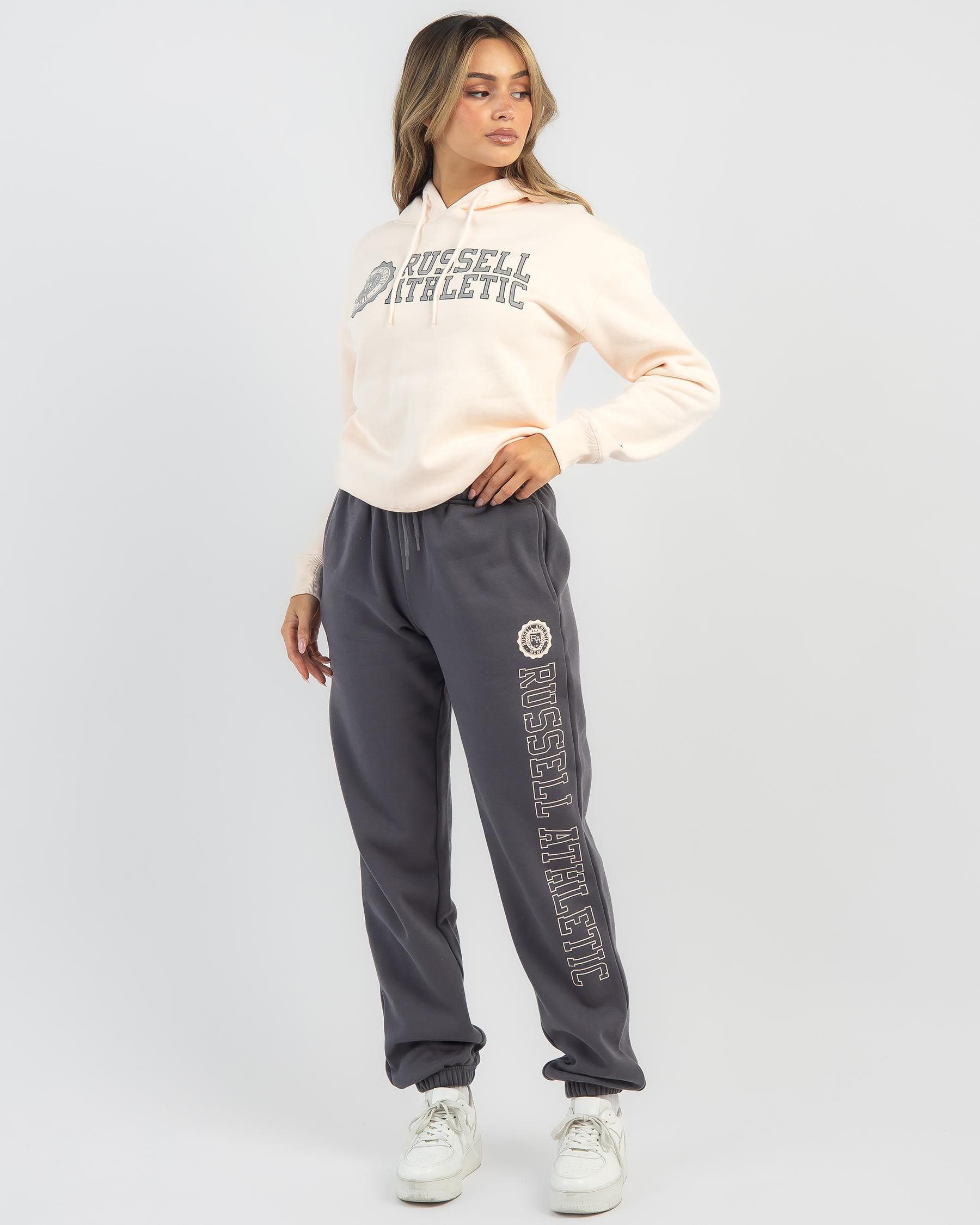 Shop Russell Athletic Infront Track Pants In Kitten Fast Shipping
