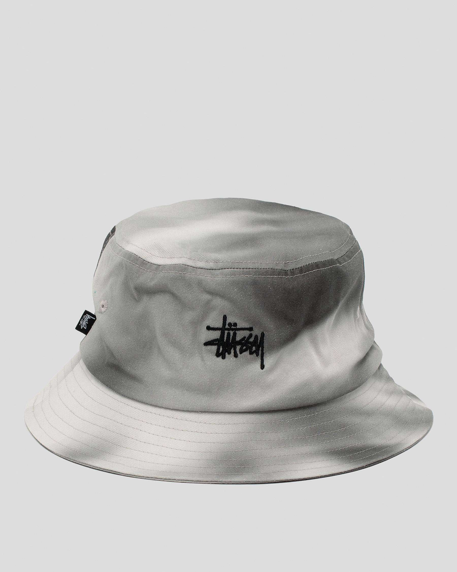 Shop Stussy Motion Bucket Hat In White Fast Shipping & Easy Returns