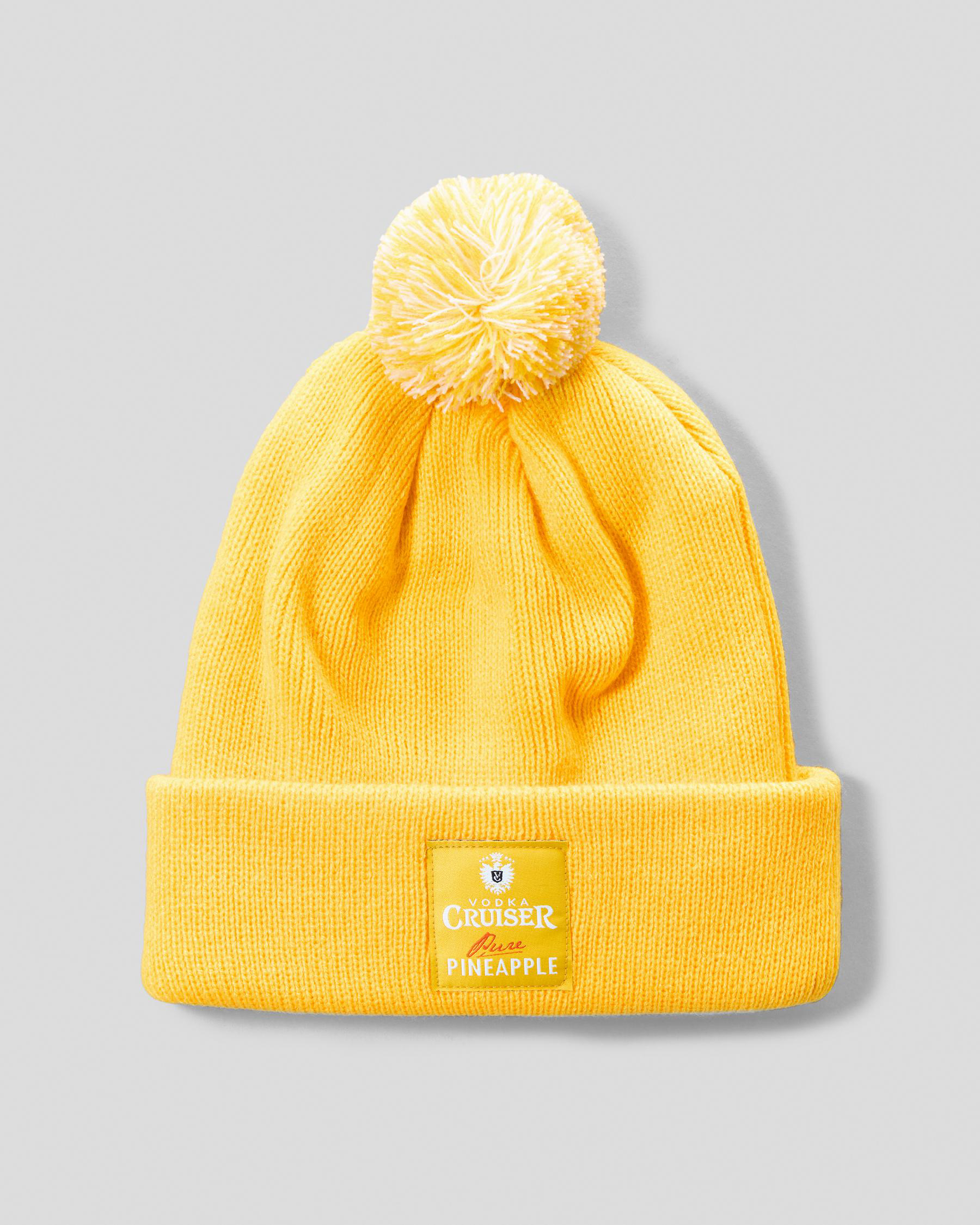 Shop Vodka Cruiser Pineapple Pom Pom Beanie In Pineapple Fast