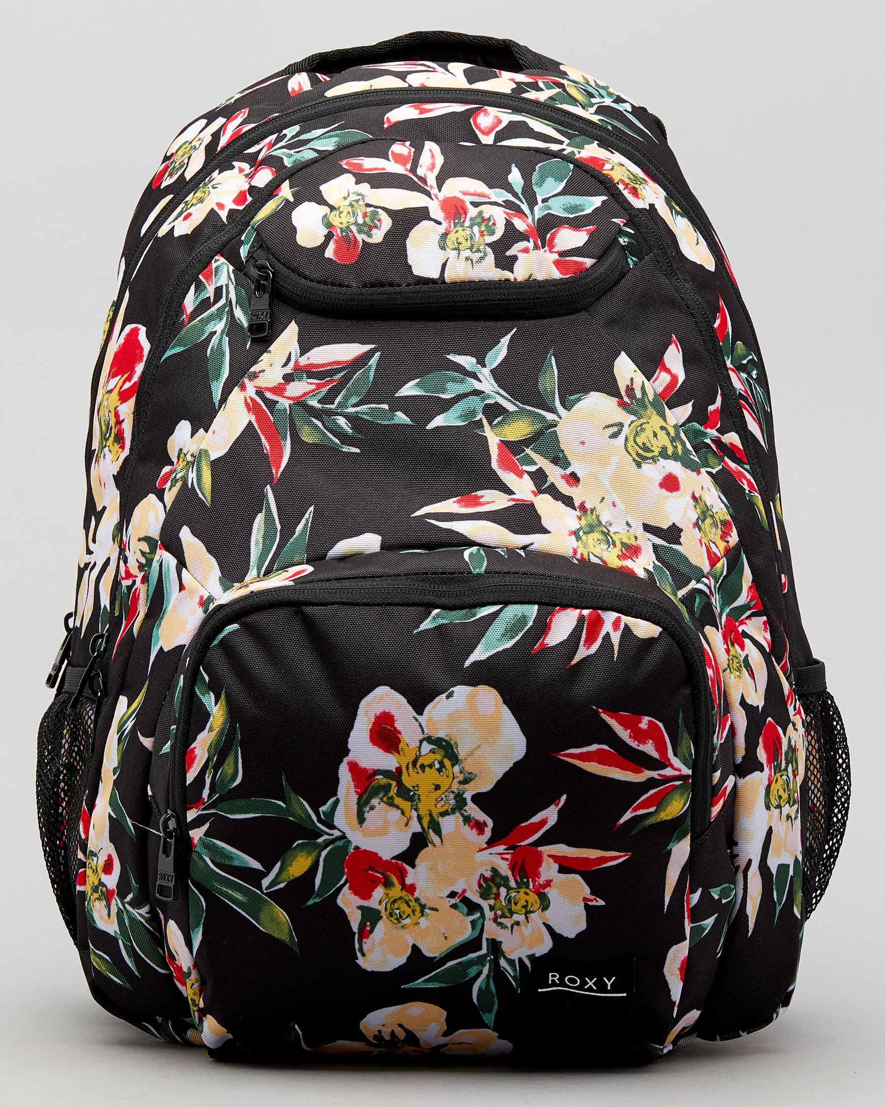 Roshi Shell Backpack Shop Roxy Shadow Swell Backpack In Anthracite Wonder Garden - Fast ...